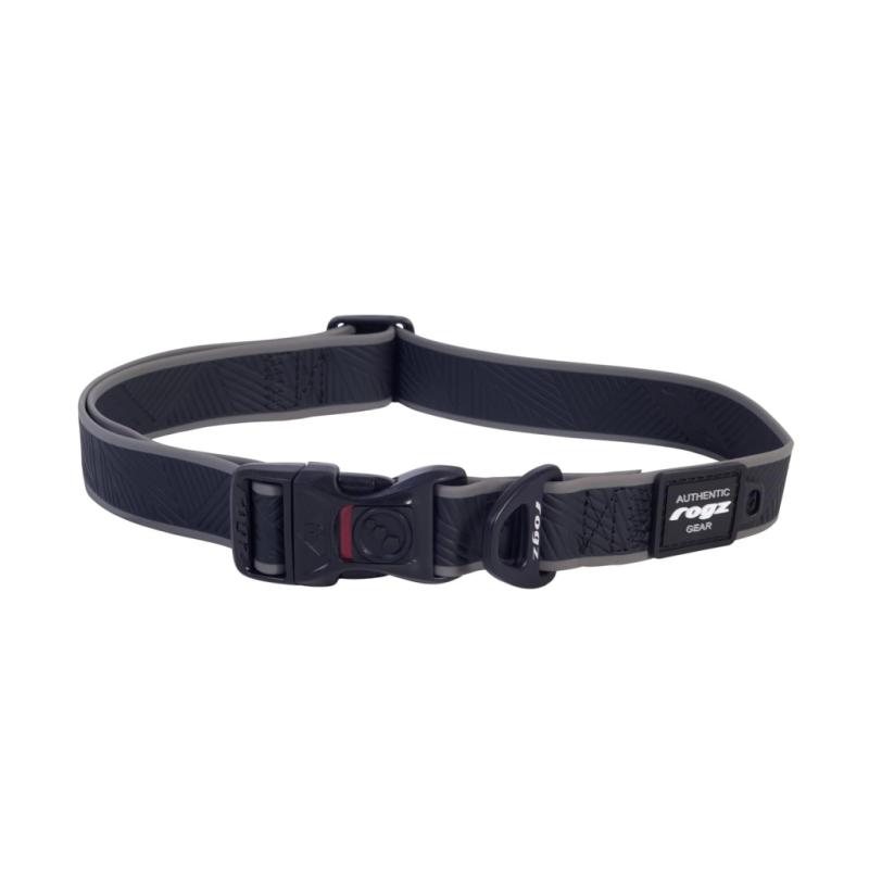Rogz Amphibian Classic Dog Collar, Black