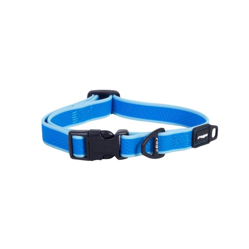 Rogz Amphibian Classic Dog Collar, Blue
