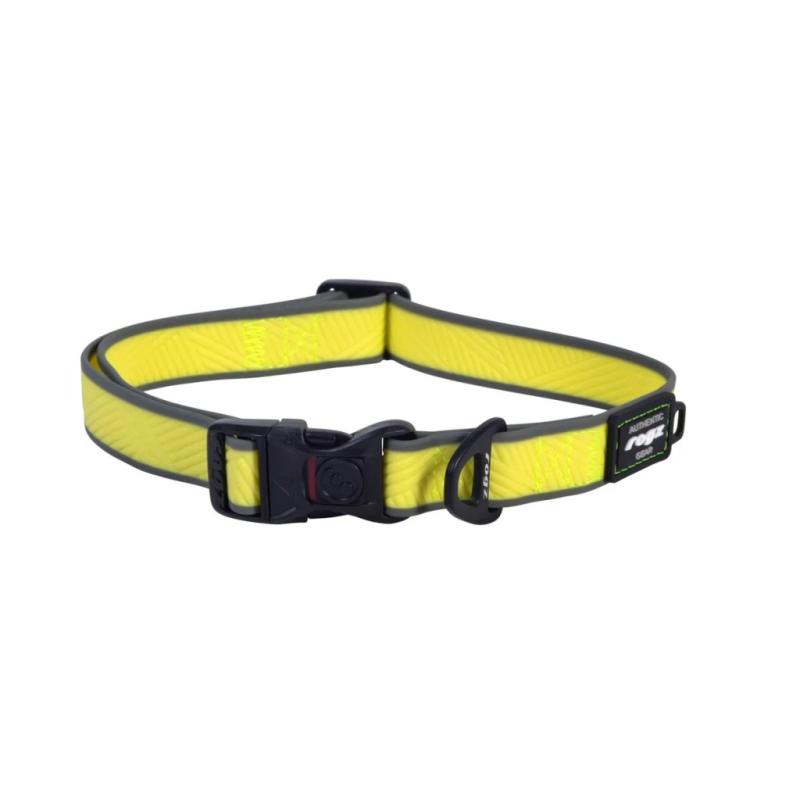 Rogz Amphibian Classic Dog Collar, Yellow