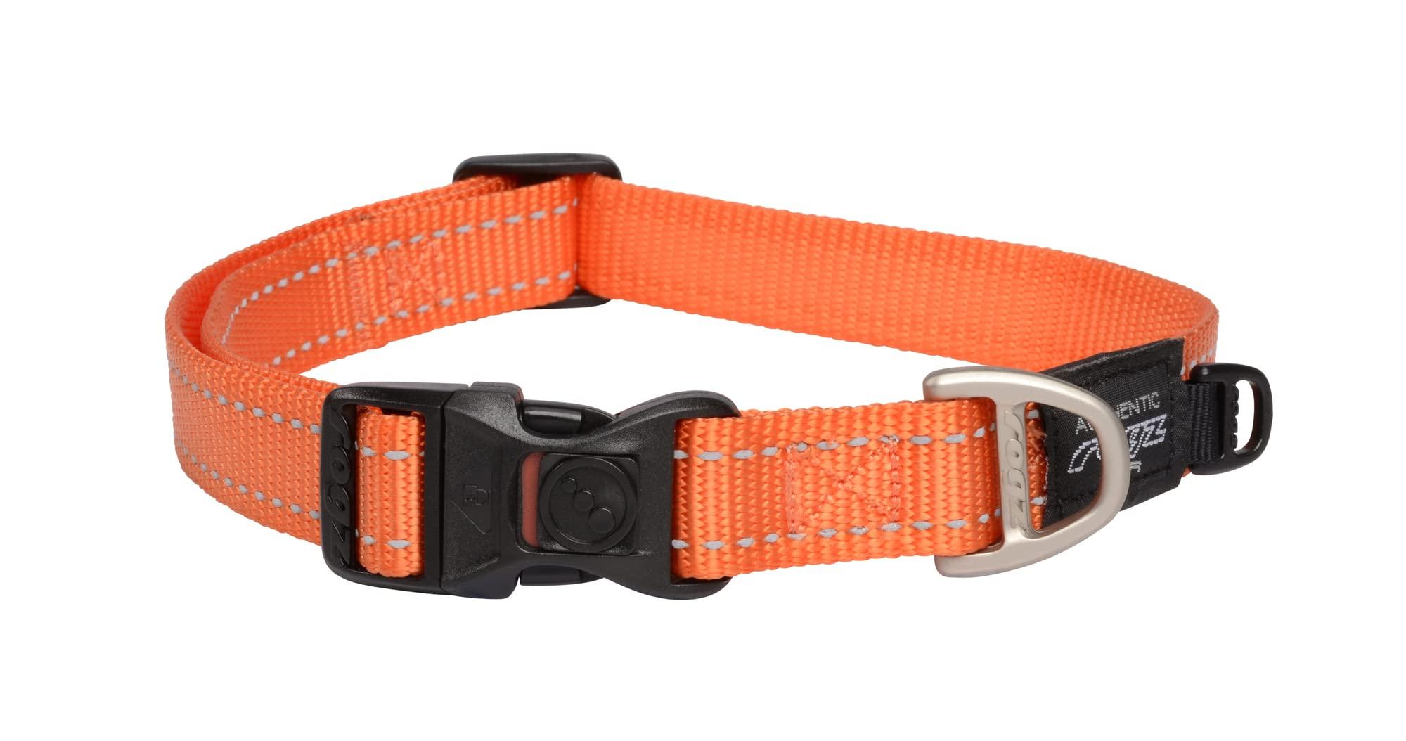 Rogz Utility Classic Dog Collar, Orange