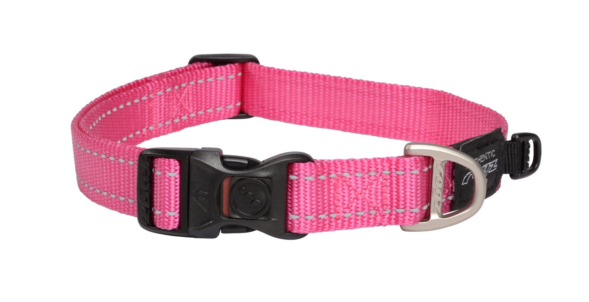 Rogz Utility Classic Dog Collar, Pink