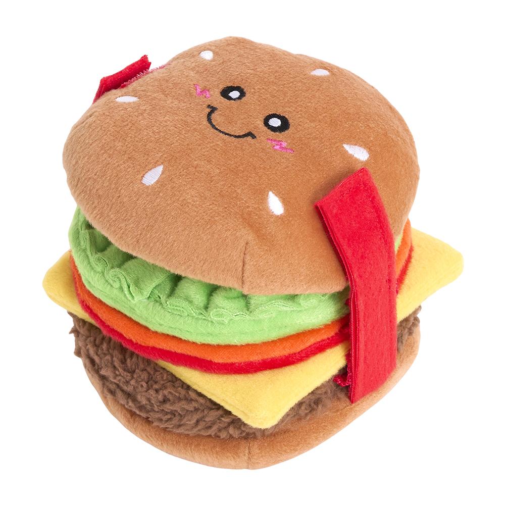 ZippyPaws Snufflerz Stacks Cheeseburger Dog Toy