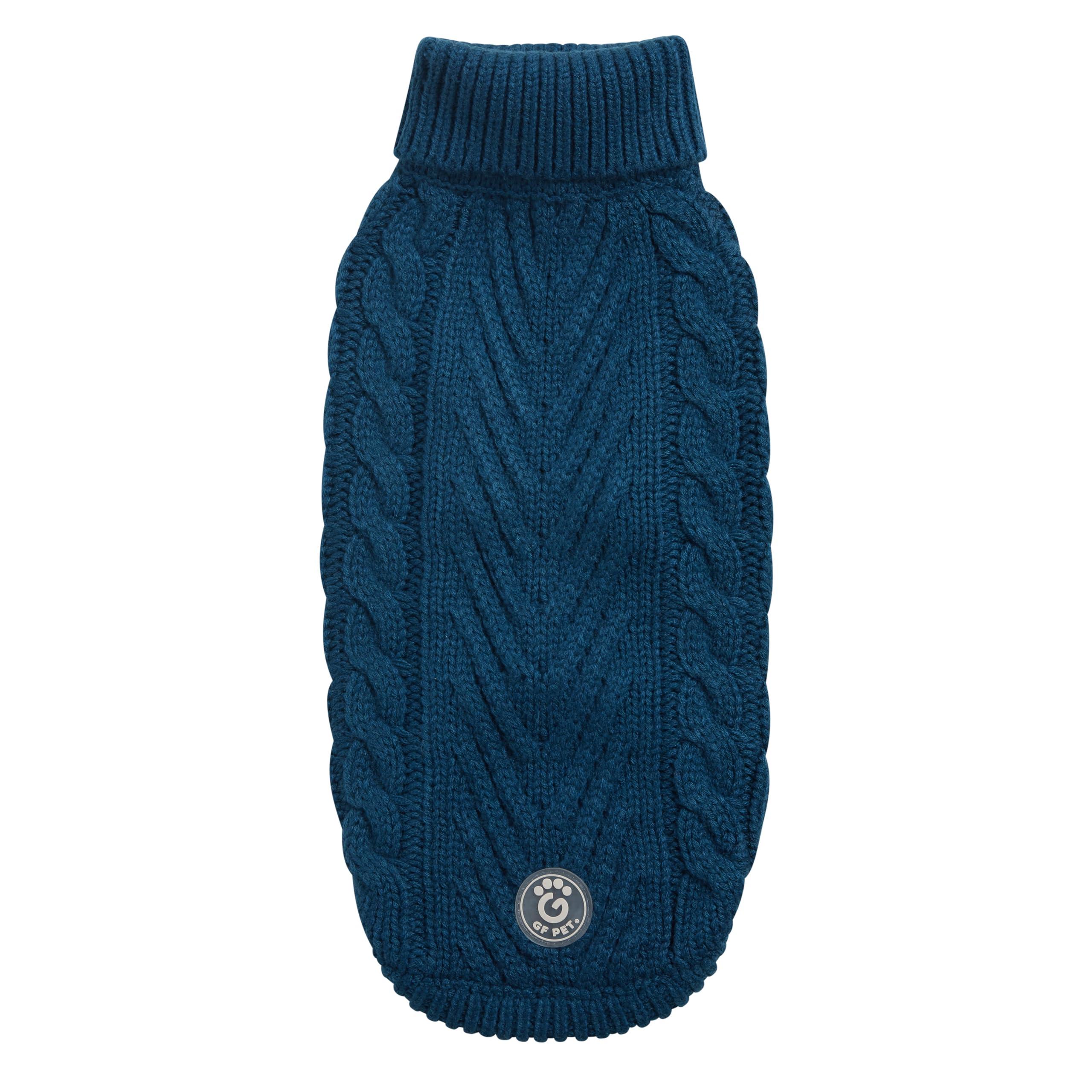 GF Pet Chalet Dog Sweater, Dark Teal, X-Small