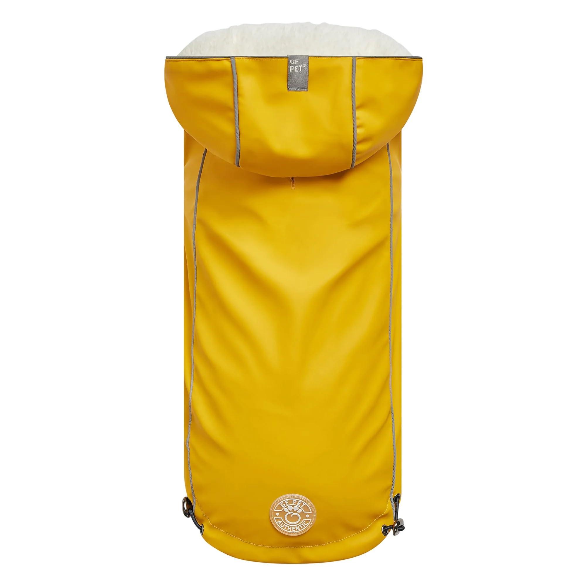 GF Pet Elasto-Fit Insulated Dog Raincoat, Yellow, X-Small
