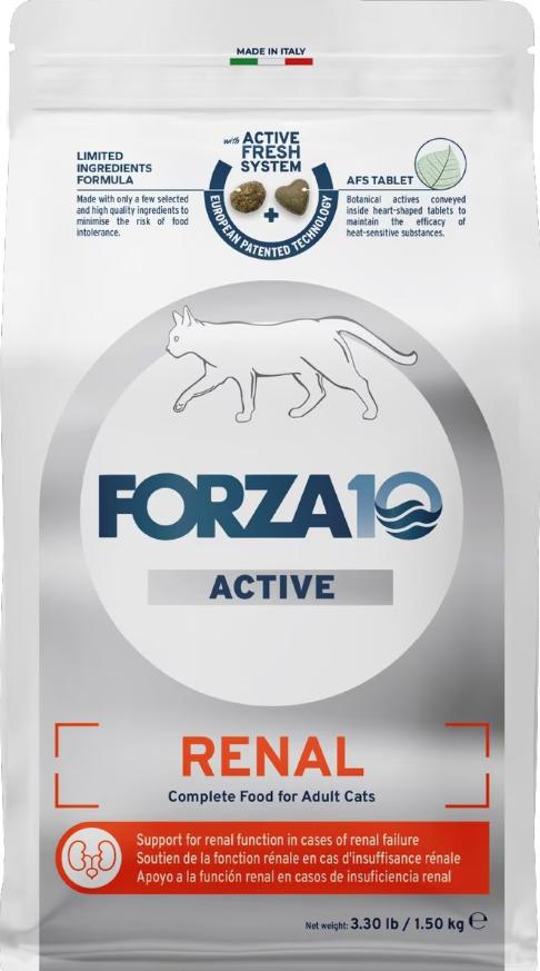 Forza10 Nutraceutic Active Kidney Renal Support Diet Dry Cat Food, 3.3-lb