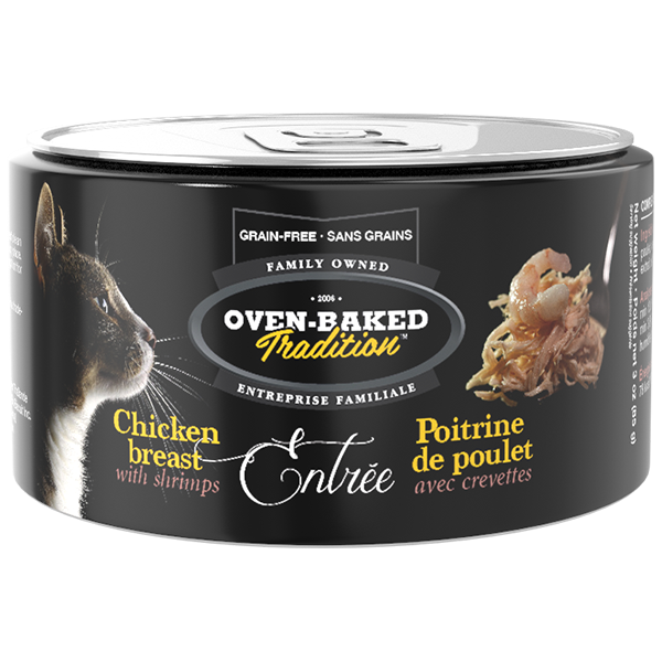 Oven Baked Tradition Chicken Breast Entrée with Shrimp Cat Food Topper