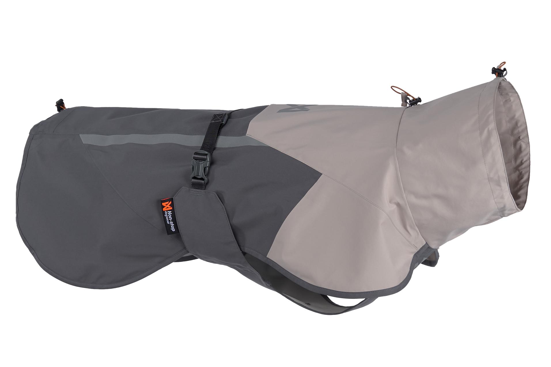 Non-Stop Dogwear Fjord 2.0 Dog Rain Jacket, Grey, 65