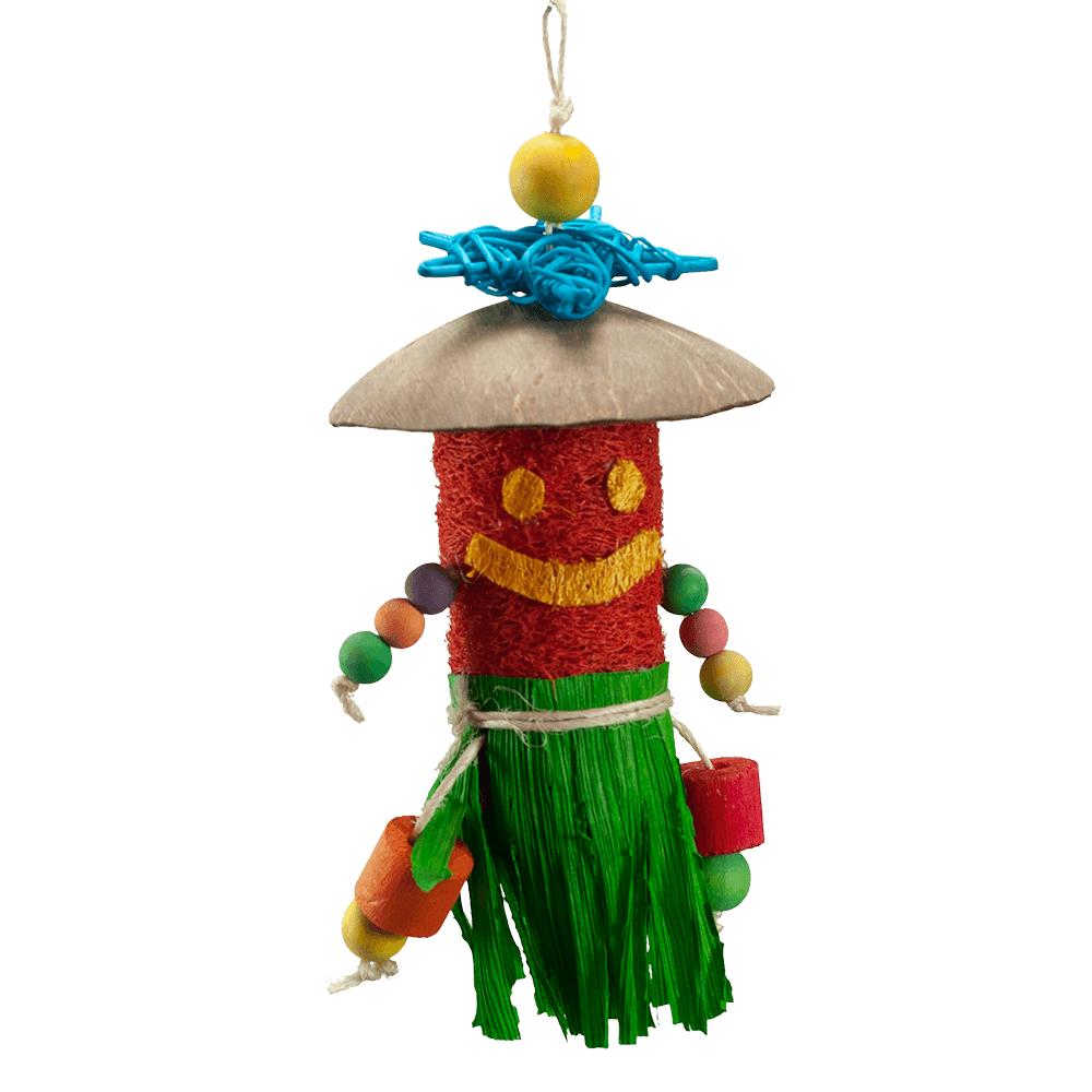 A&E Cage Company Nibbles Loofah Tiki Man Small Animal Toy