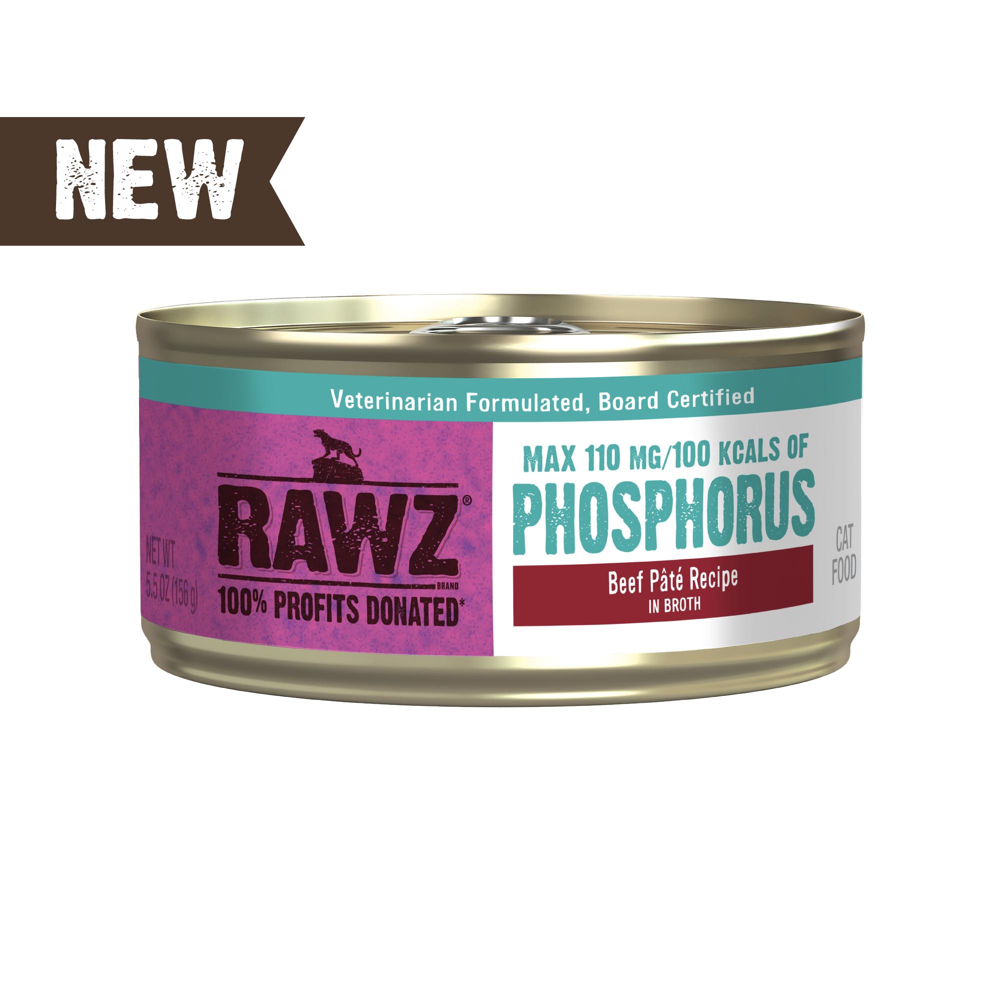 RAWZ Reduced Phosphorous Beef Pate Wet Cat Food Can