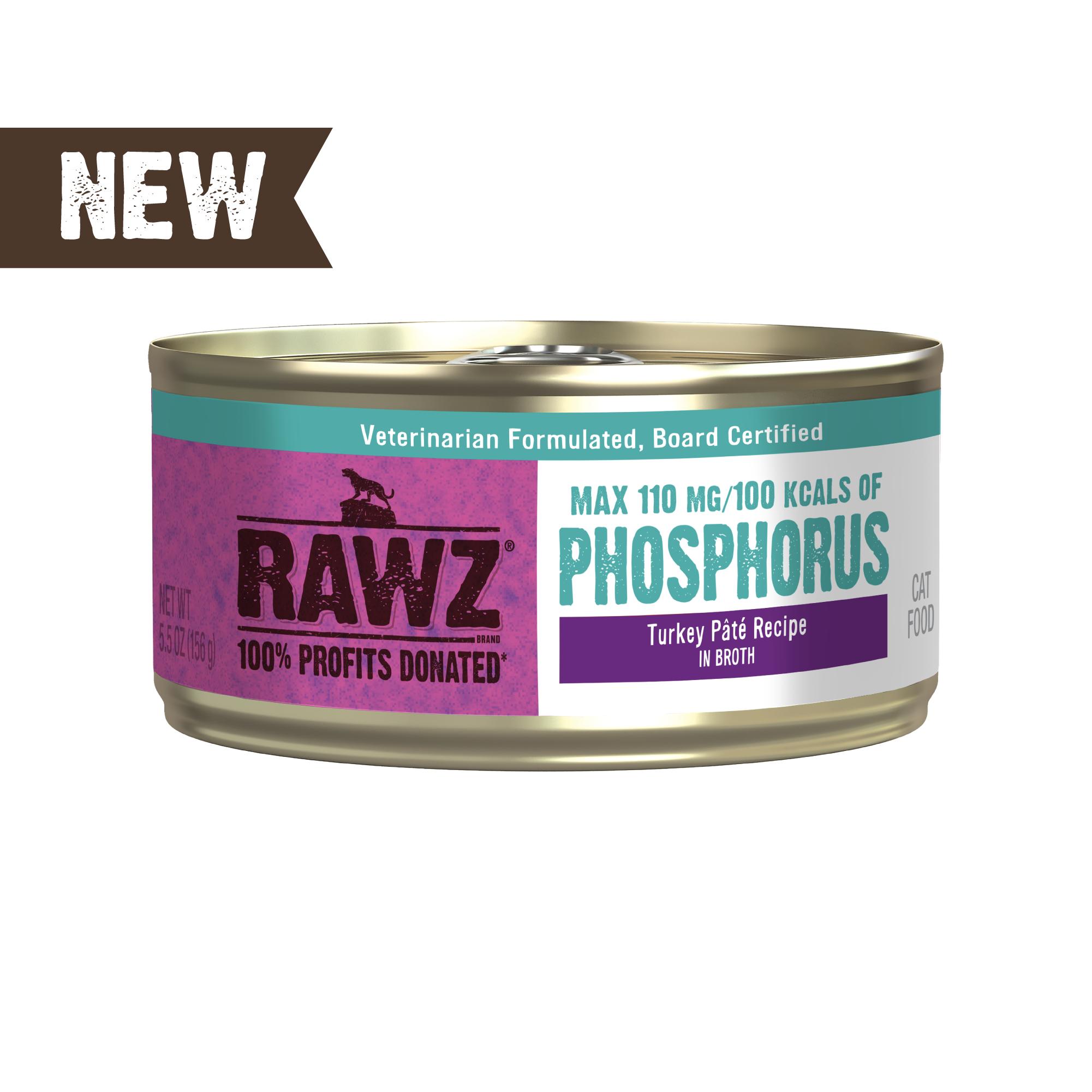 RAWZ Reduced Phosphorous Turkey Pate Wet Cat Food Can
