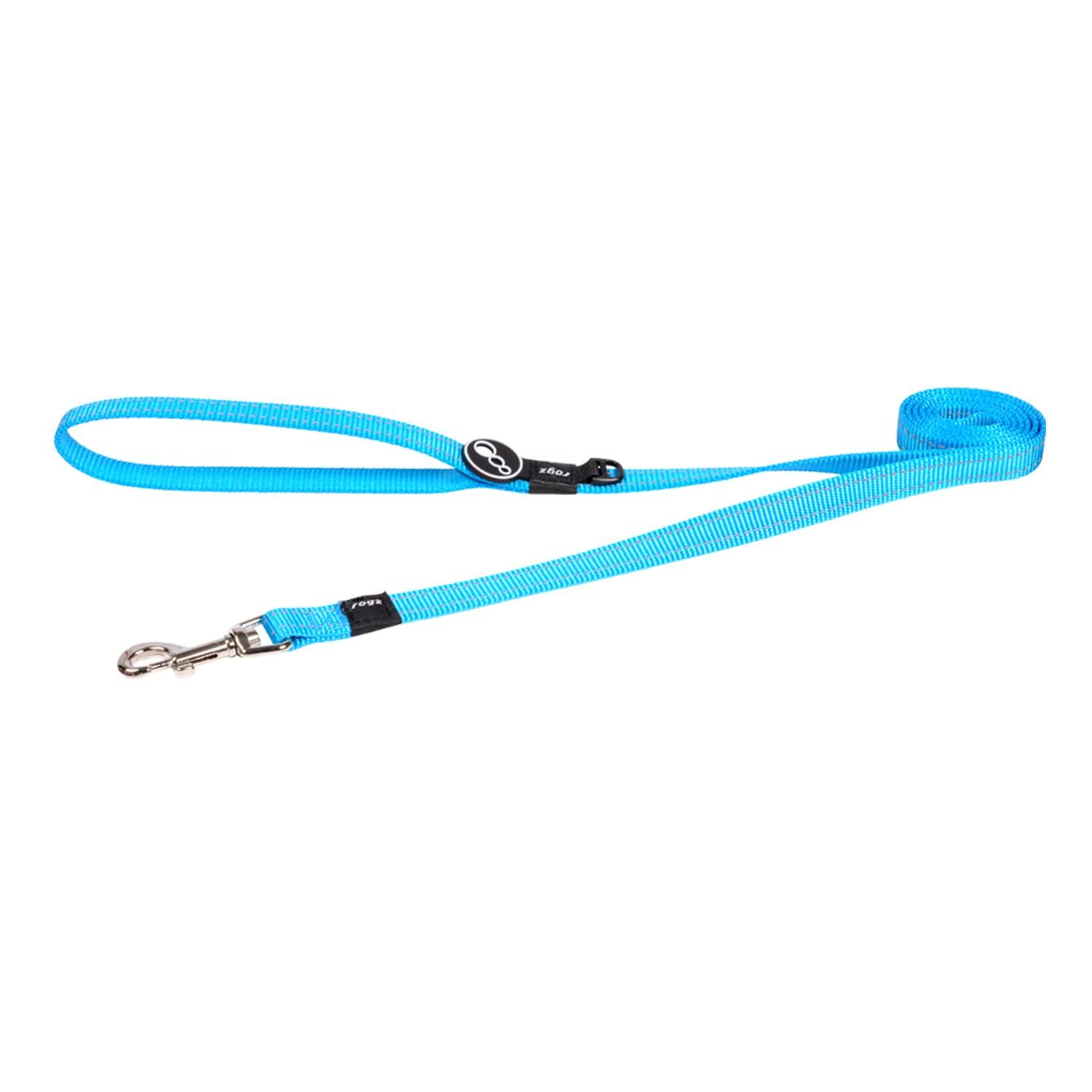 Rogz Classic Reflective Dog Leash, Turquoise