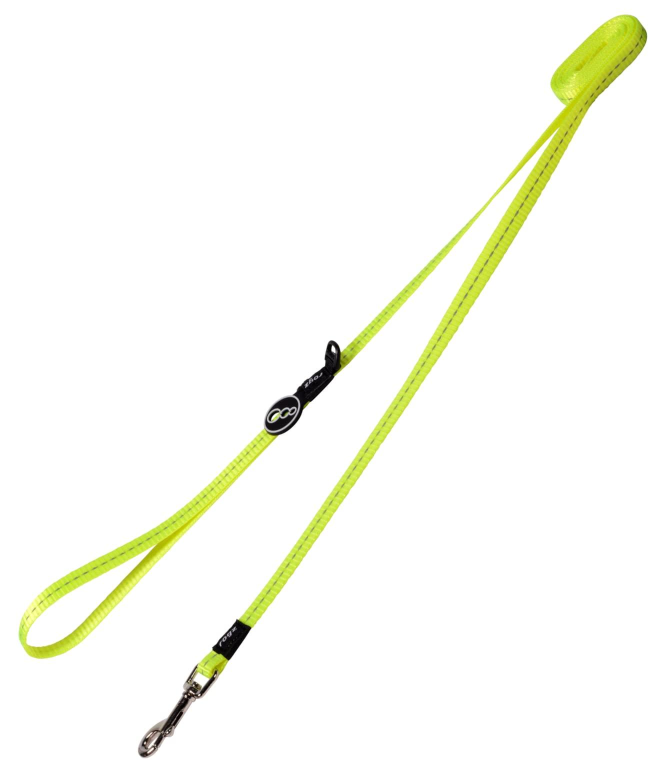 Rogz Classic Reflective Dog Leash, Dayglo Yellow