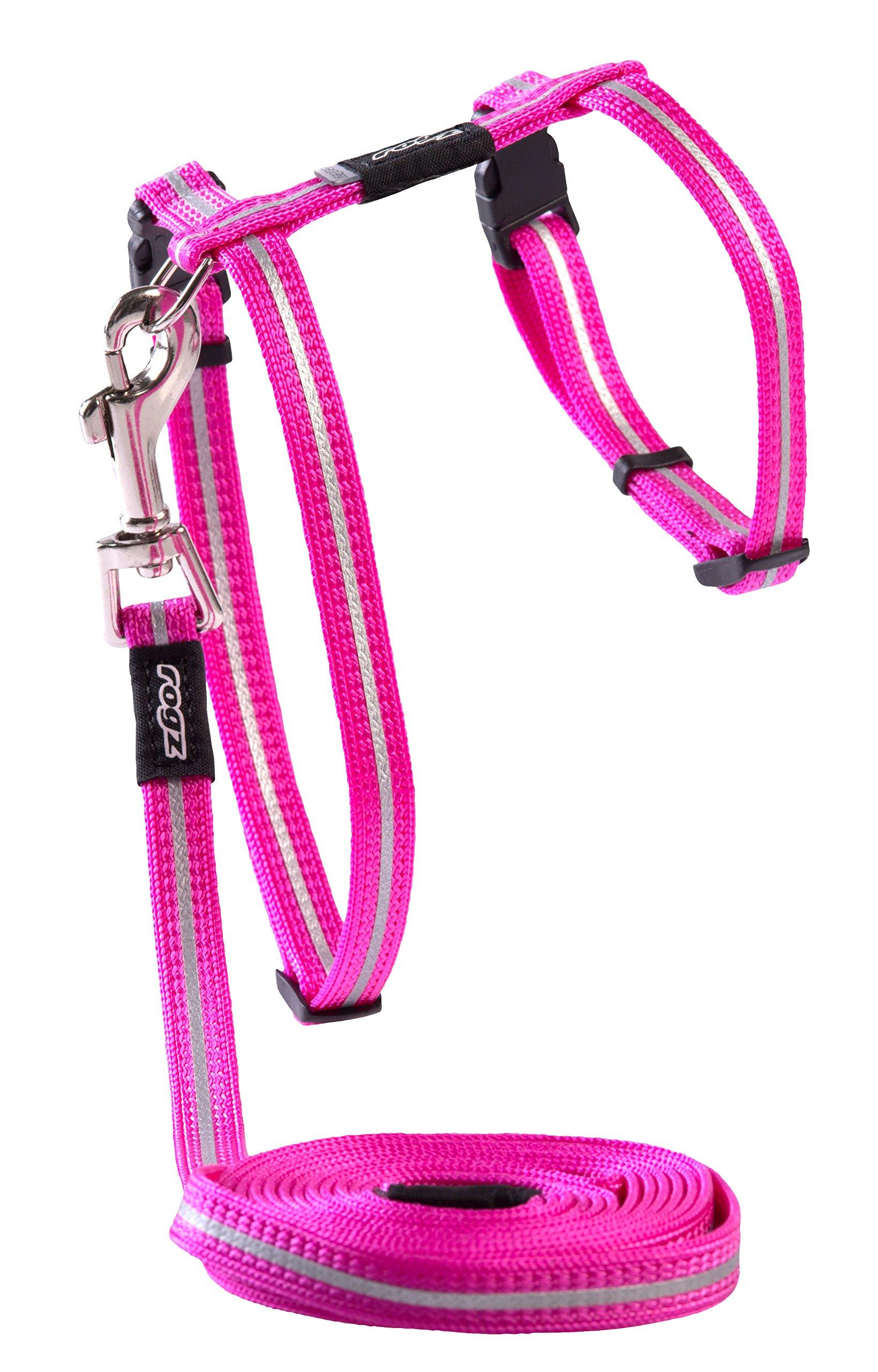 Rogz AlleyCat Cat Leash & Harness, Pink