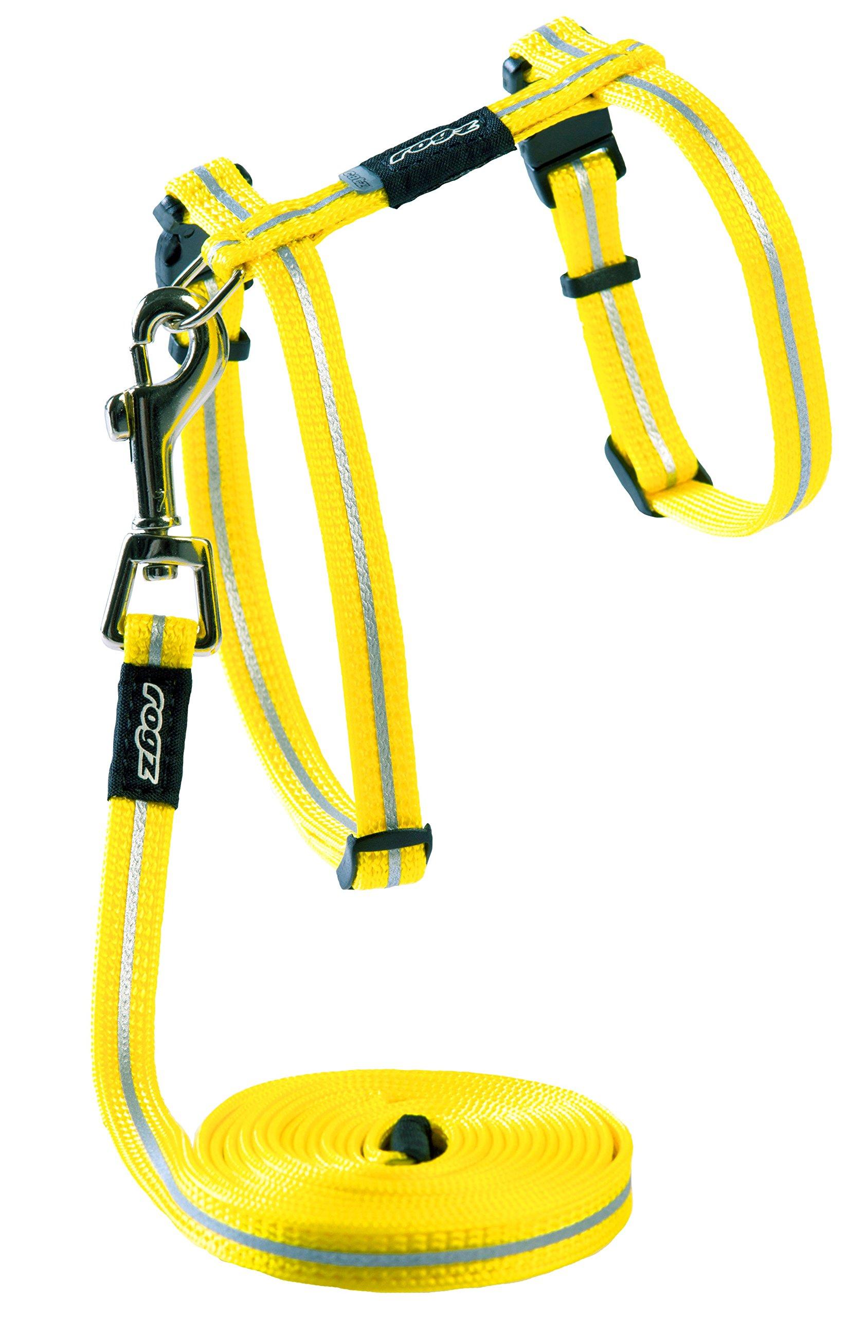 Rogz AlleyCat Cat Leash & Harness, Dayglo Yellow