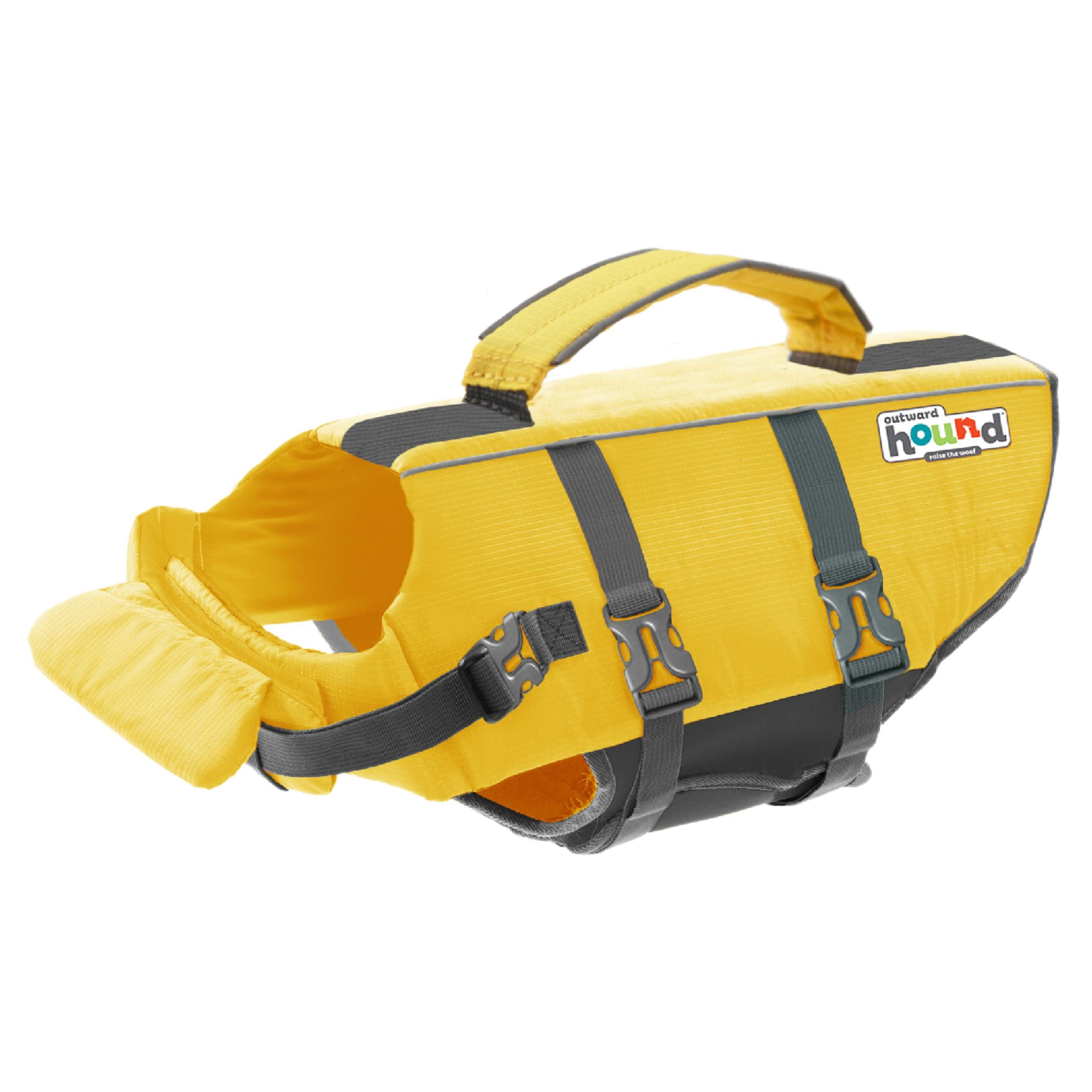 Outward Hound Granby Splash Dog Life Jacket, Yellow, Small