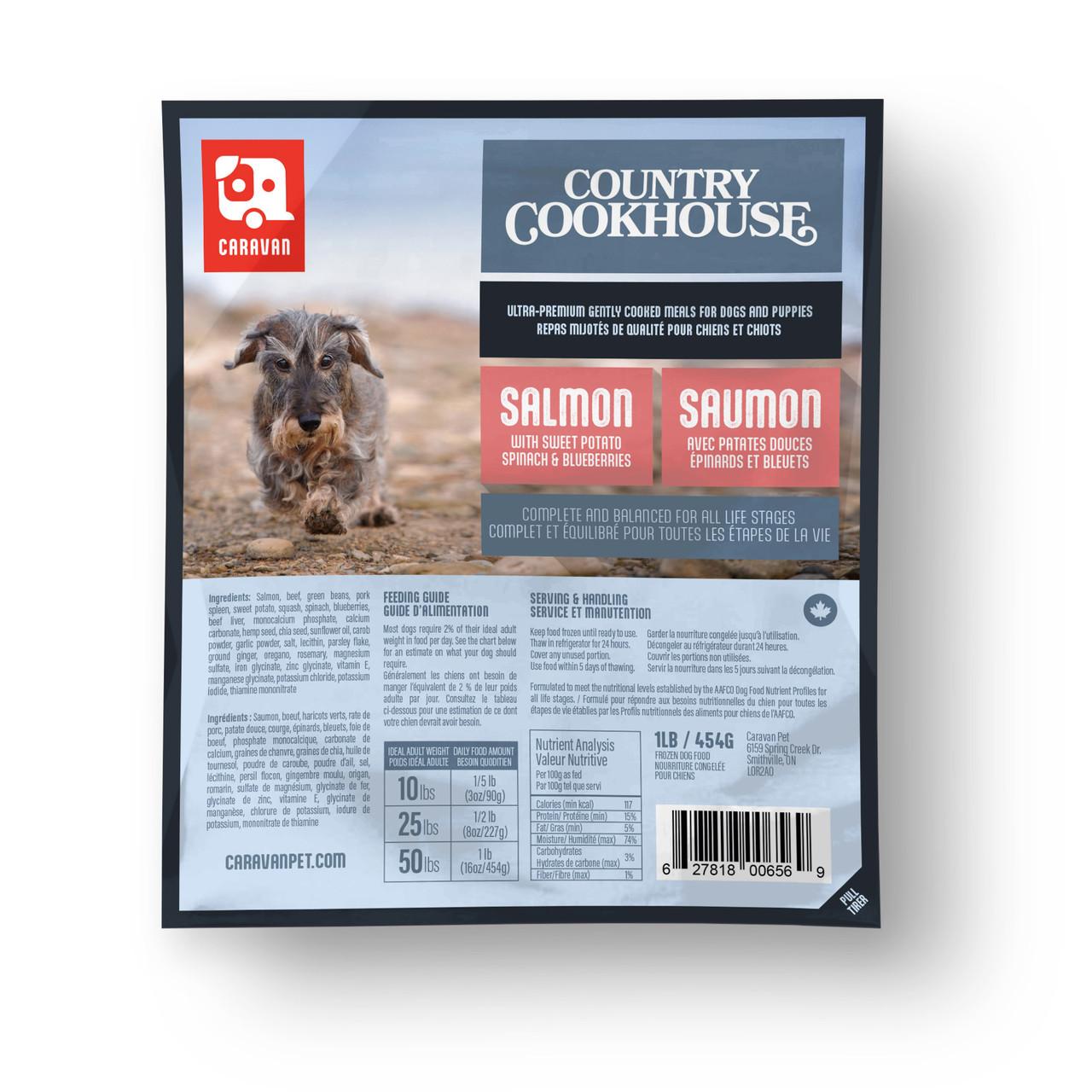 Caravan Country Cookhouse Salmon Frozen Dog Food