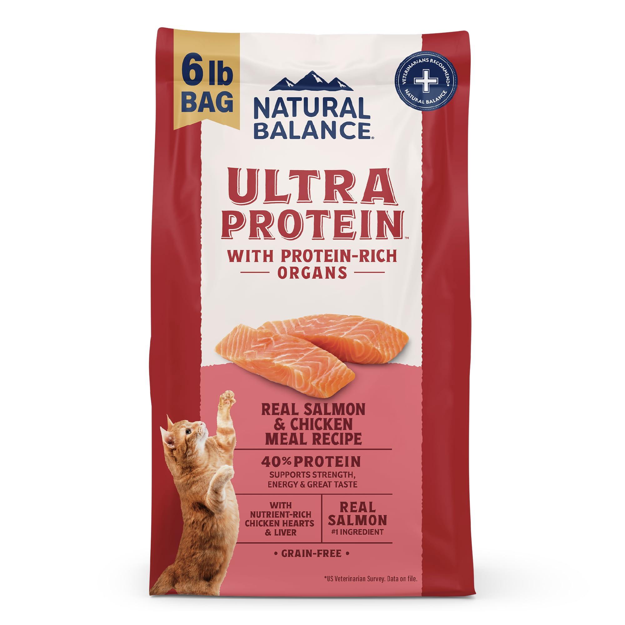 Natural Balance Ultra Protein Real Salmon & Chicken Meal Dry Cat Food, 6-lb
