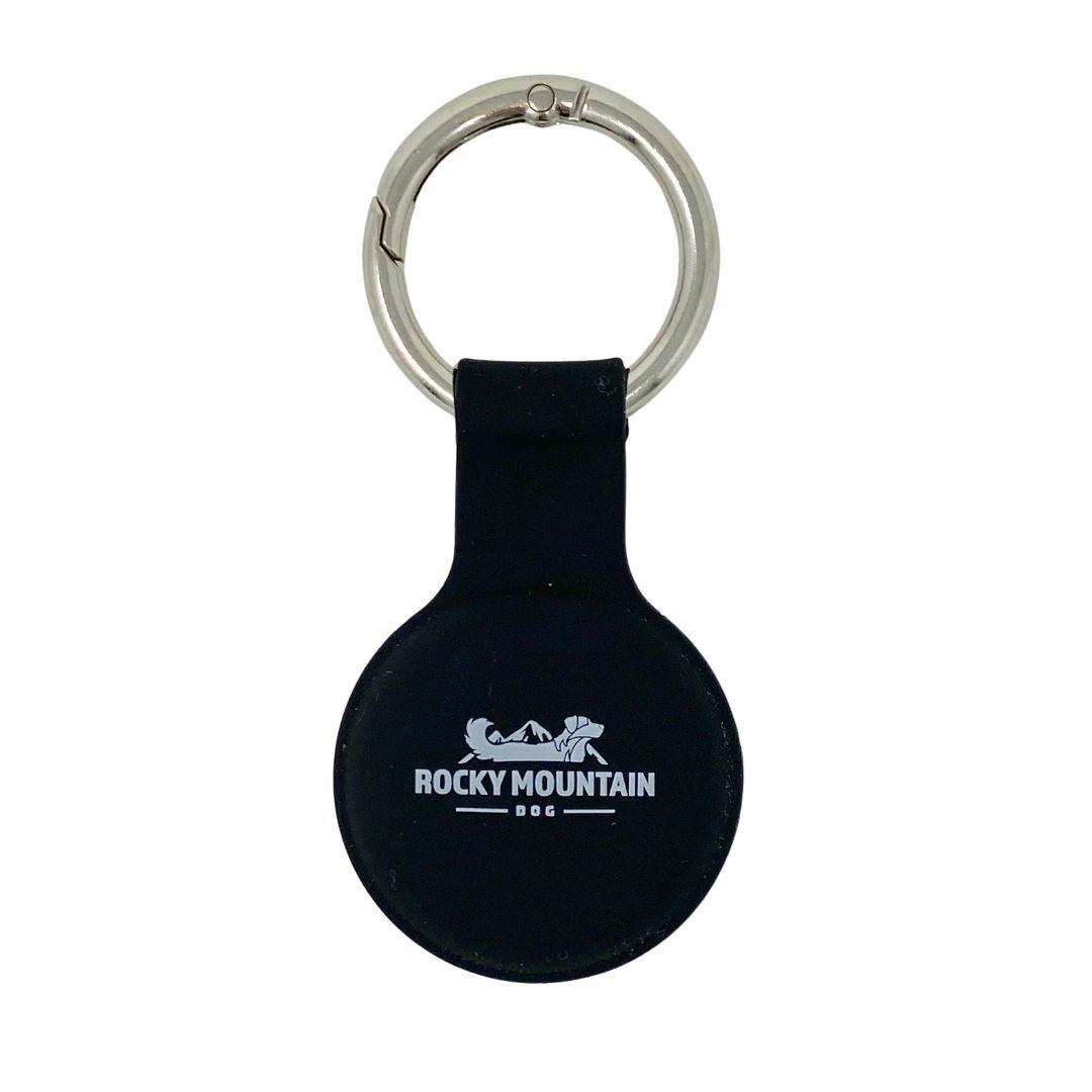 Rocky Mountain Dog AirTag Keychain Holder for Dog Collars, Black