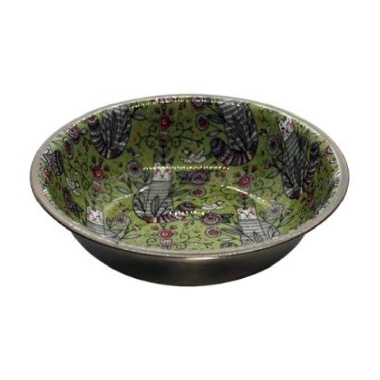 Baxter & Bella Selecta Bowl Cat, Floral Pattern