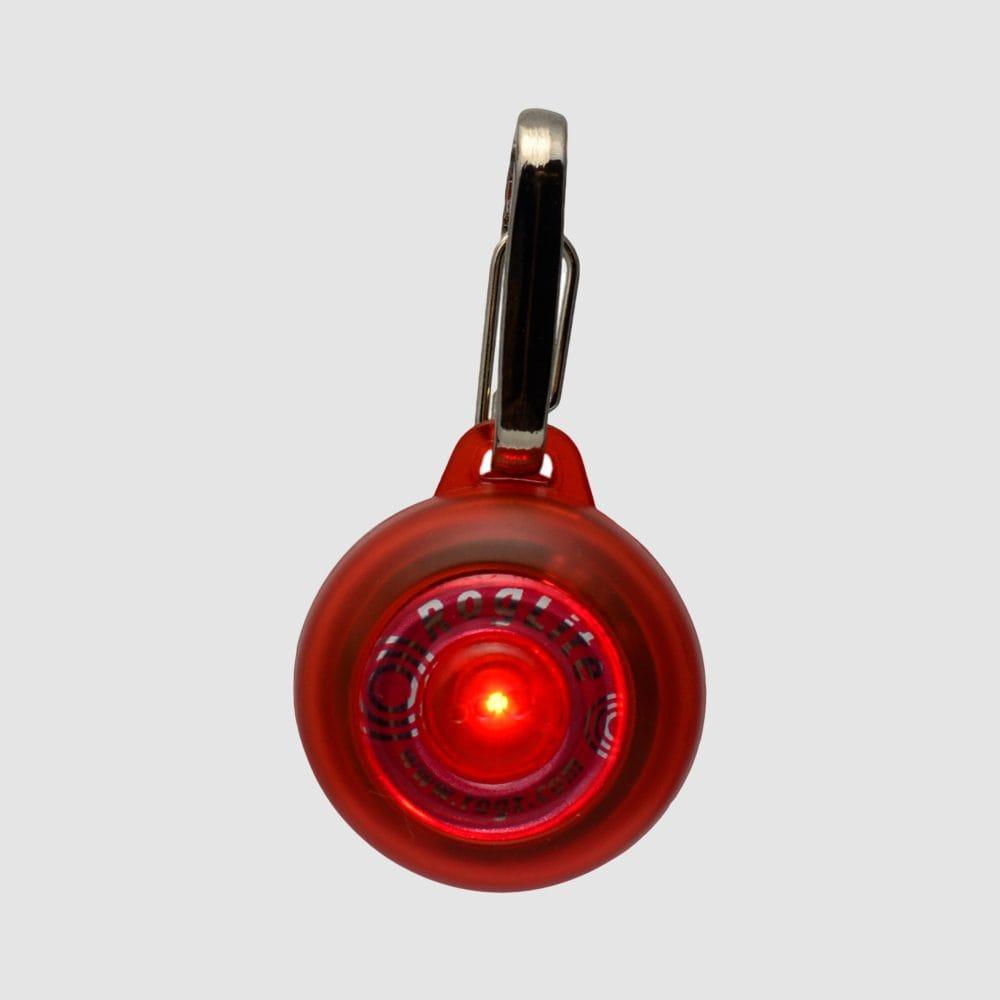 Rogz RogLite Dog Collar Safety Light, Red