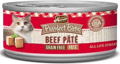 Merrick Purrfect Bistro Grain-Free Beef Pate Canned Cat Food, 5.5-oz, case of 24 (**)