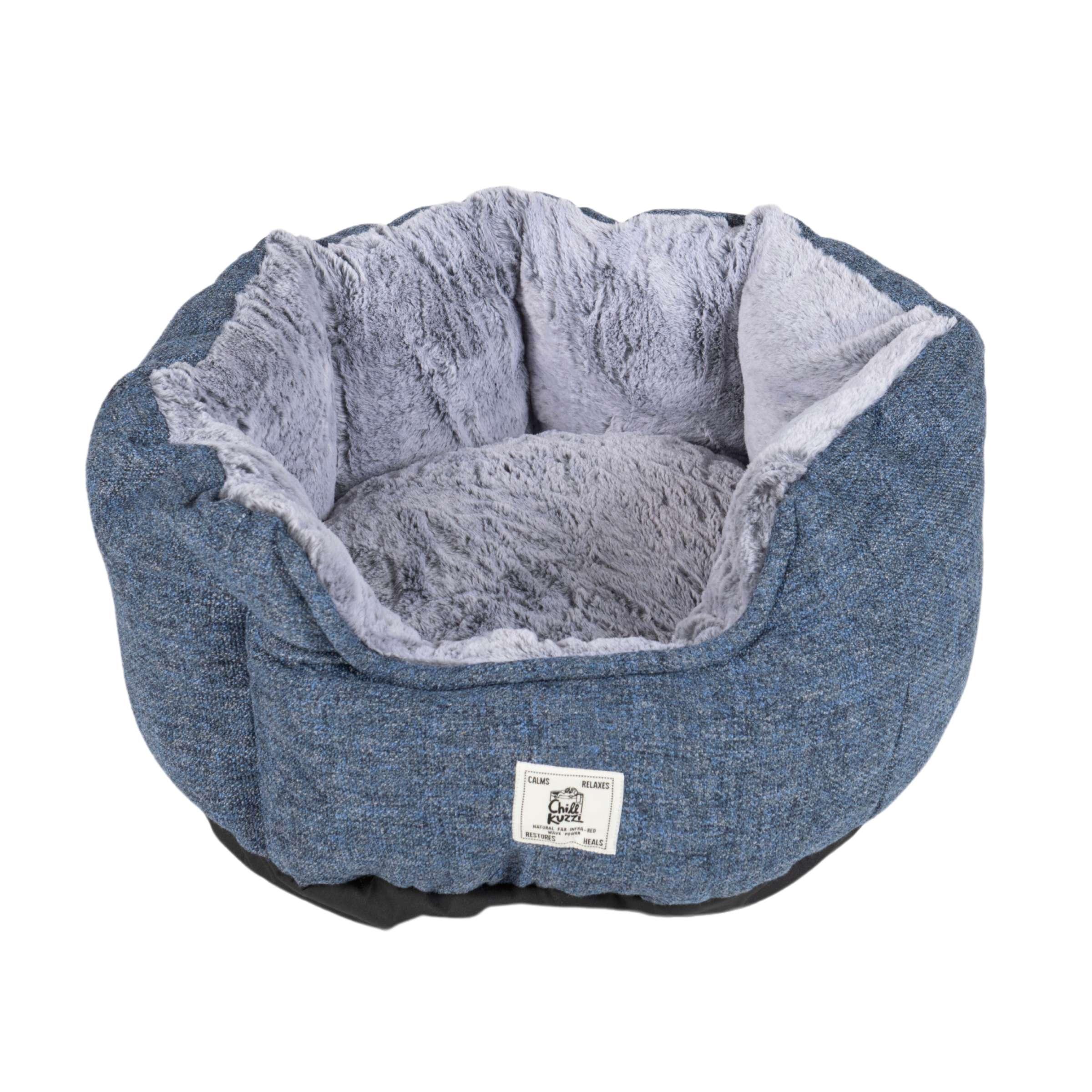 Dog Gone Smart The Chill Kuzzi Round Dog Bed, Slate Blue