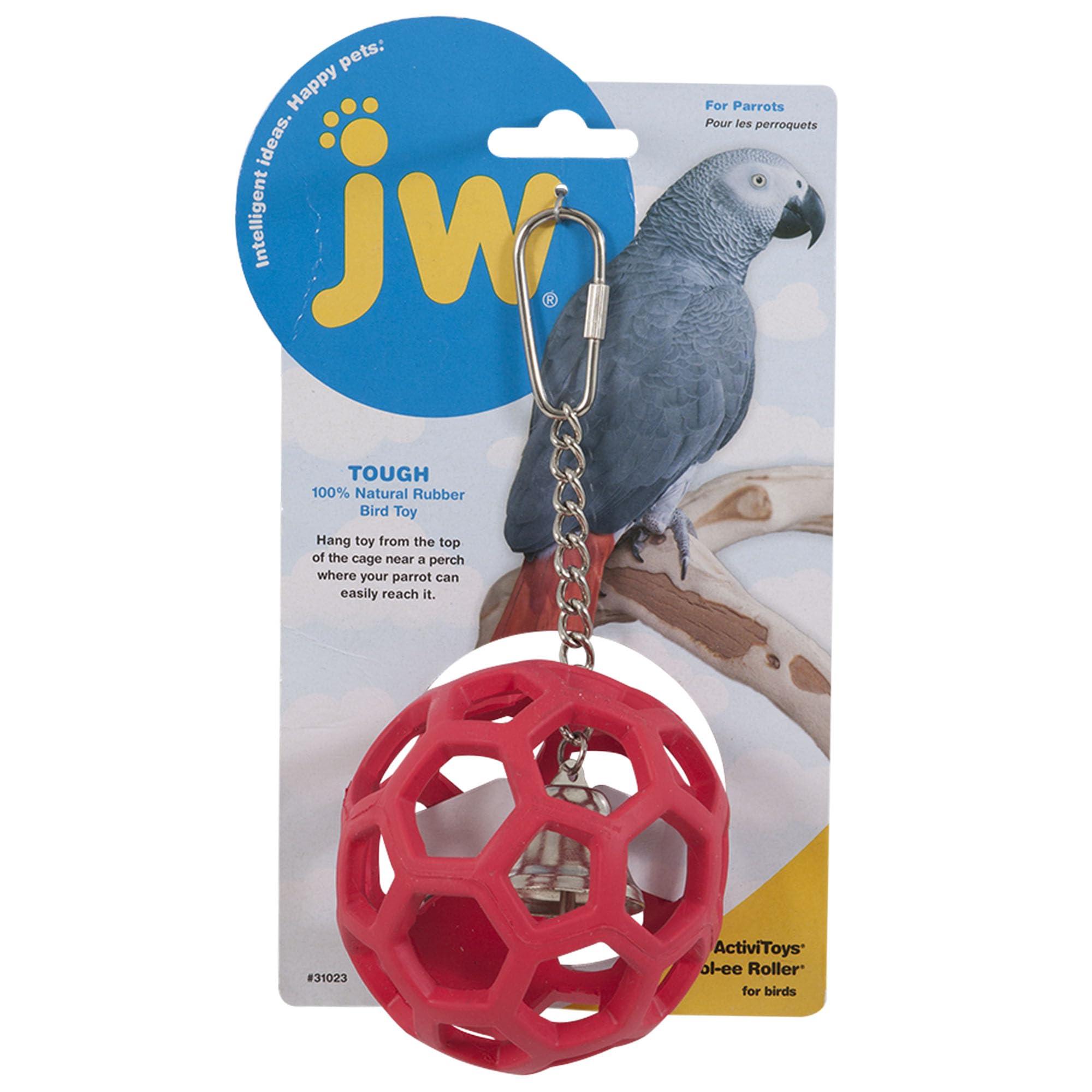 JW Pet Activitoys Hol-ee Roller Bird Toy, Color Varies, 4-in
