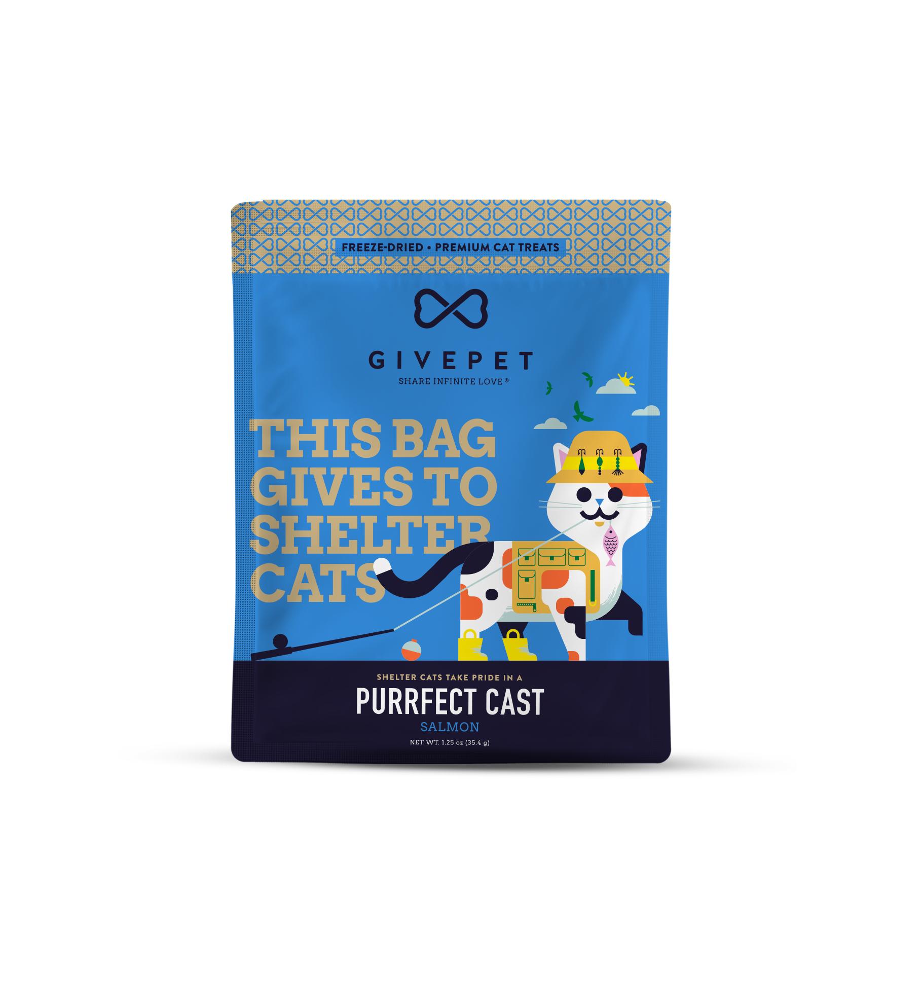 GivePet Purrfect Cast Salmon Freeze-Dried Cat Treats