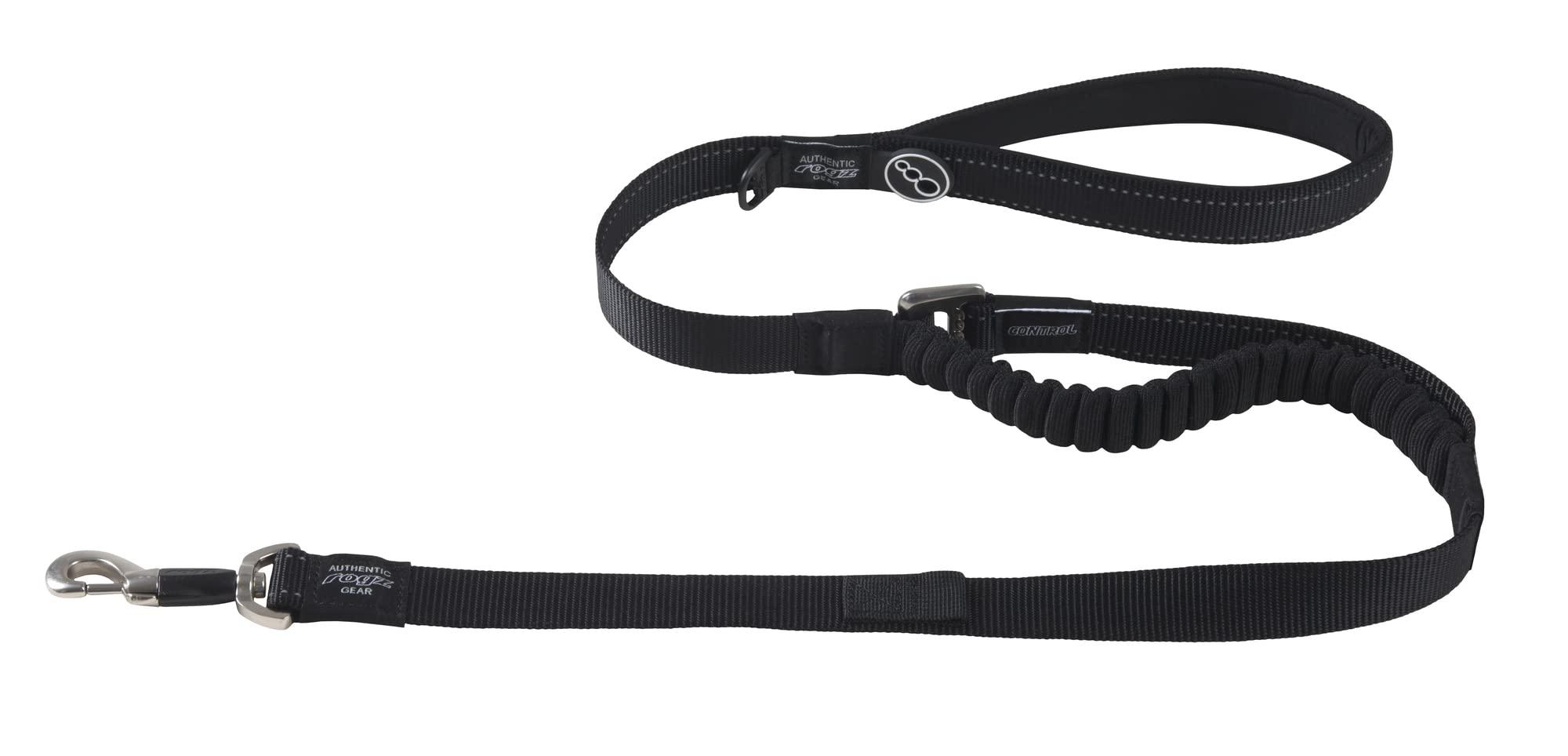 Rogz Control Shock Absorbing Bungee Dog Lead, Black