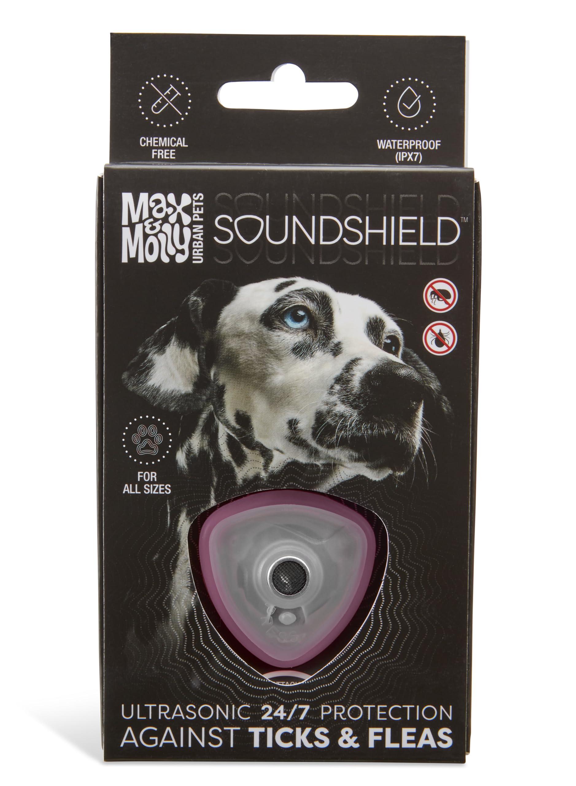 Max & Molly Soundshield 24/7 Ultrasonic Flea & Tick Repeller Tag for Pets, Orange