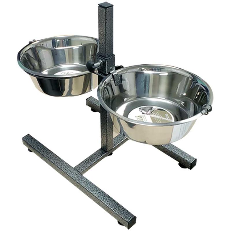 Nourish Stainless Steel Double Diner Adjustable Pet Bowl