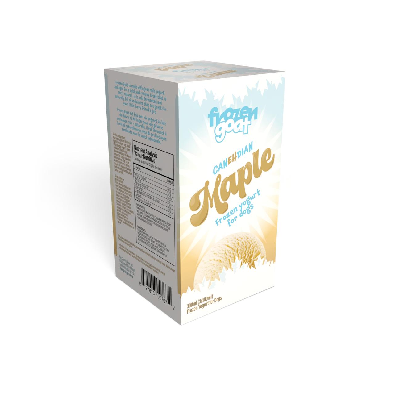 Big Country Raw Frozen Goat CanEHdian Maple Yogurt Frozen Dog Treats