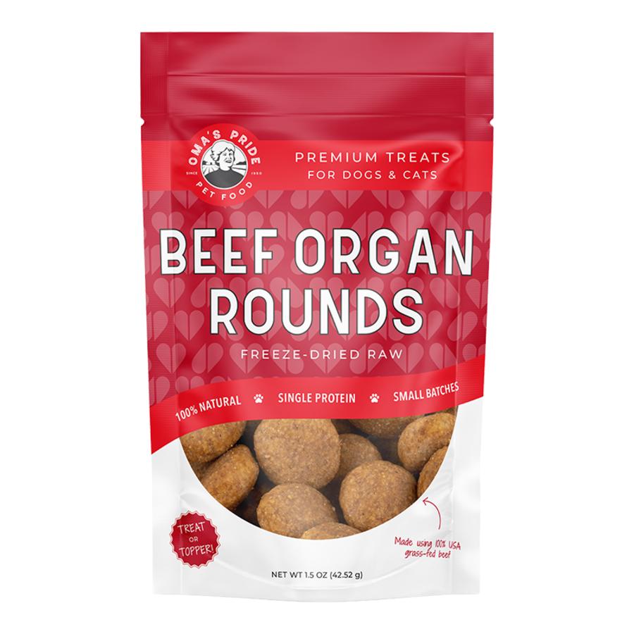 Oma's Pride Beef Organ Rounds Freeze-Dried Raw Dog & Cat Treats