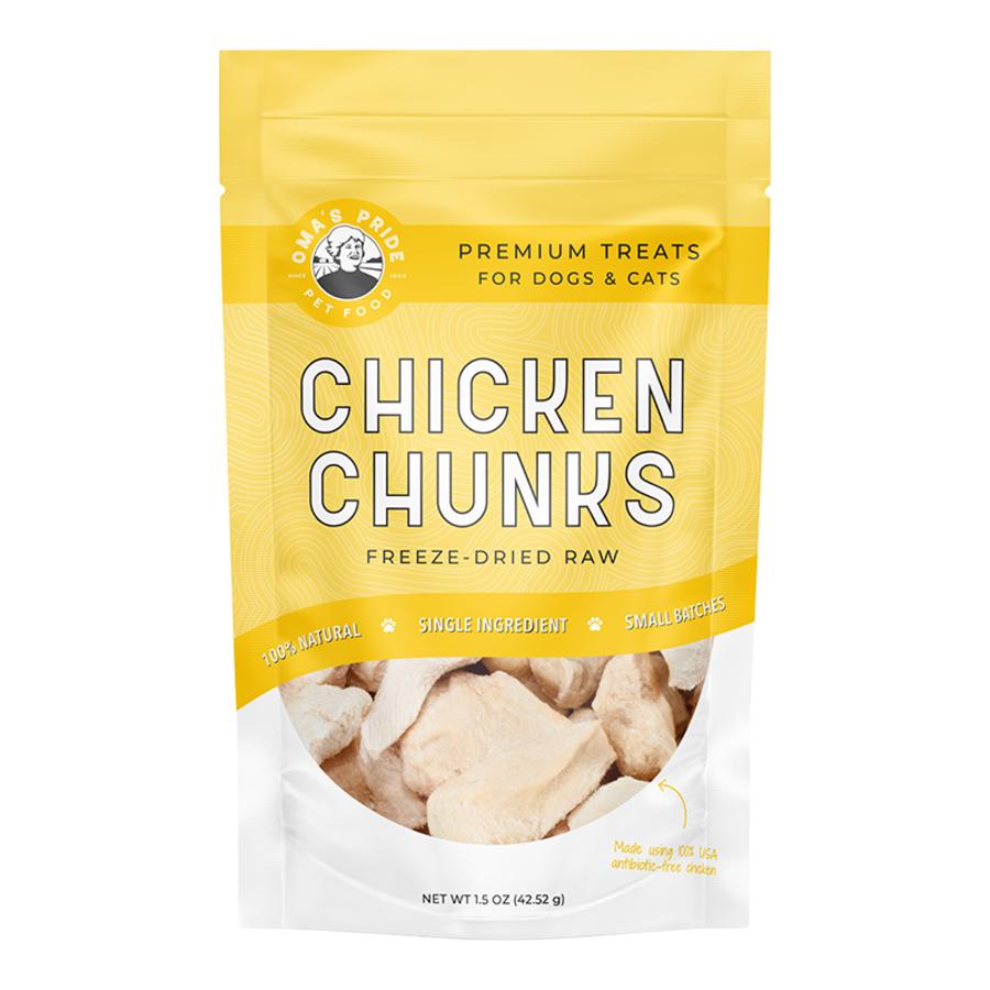 Oma's Pride Chicken Breast Chunks Freeze-Dried Raw Dog & Cat Treats