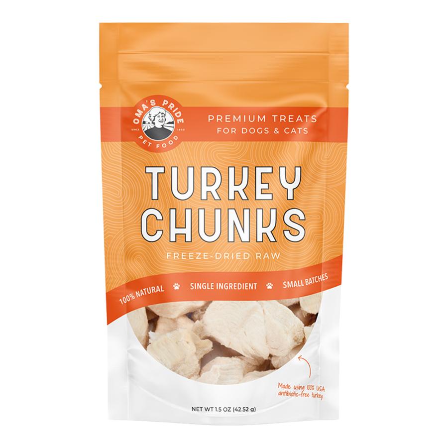 Oma's Pride Turkey Breast Chunks Freeze-Dried Raw Dog & Cat Treats