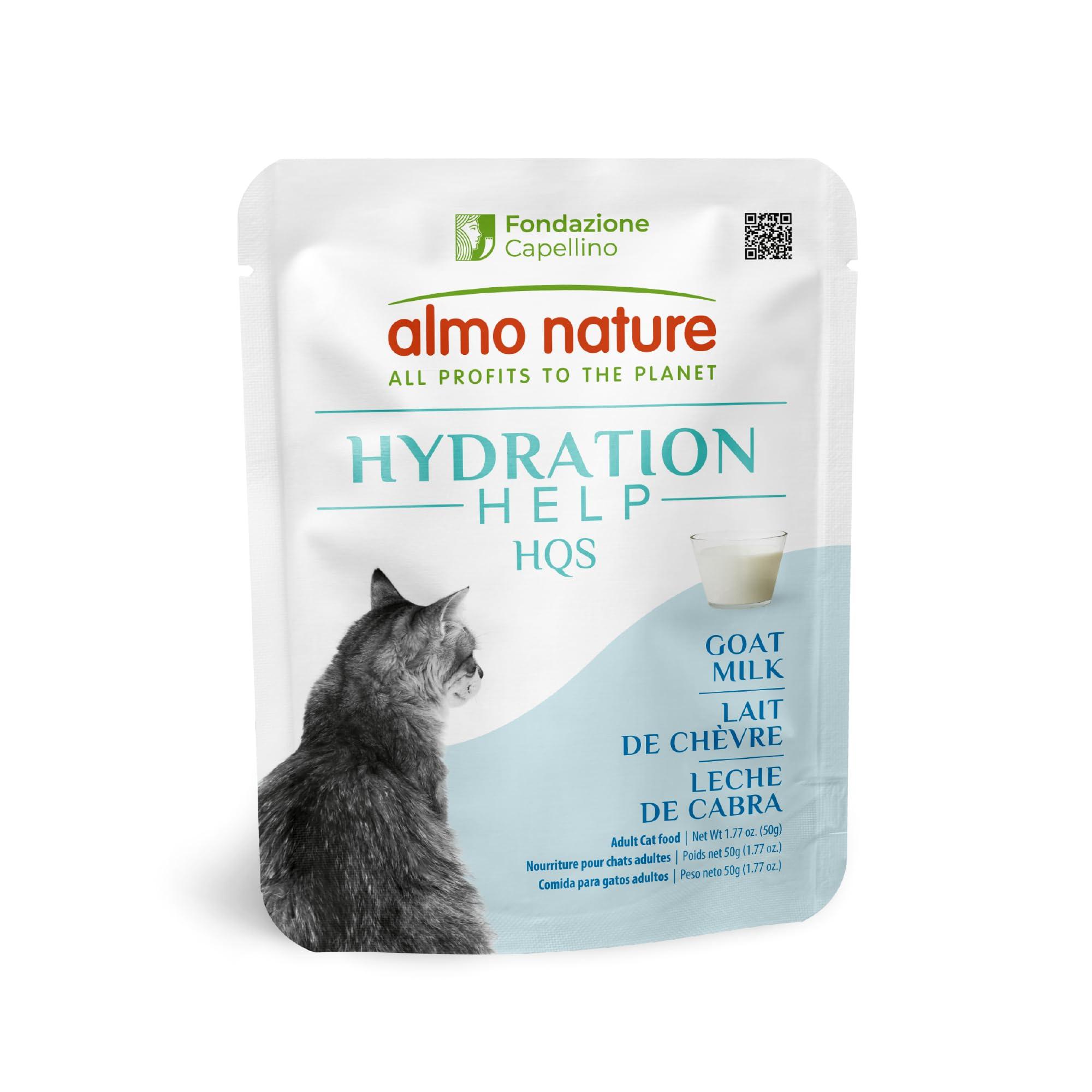 Almo Nature HQS Hydration Help Goat Milk Wet Dog & Cat Food Supplement Pouch, 1.77-oz