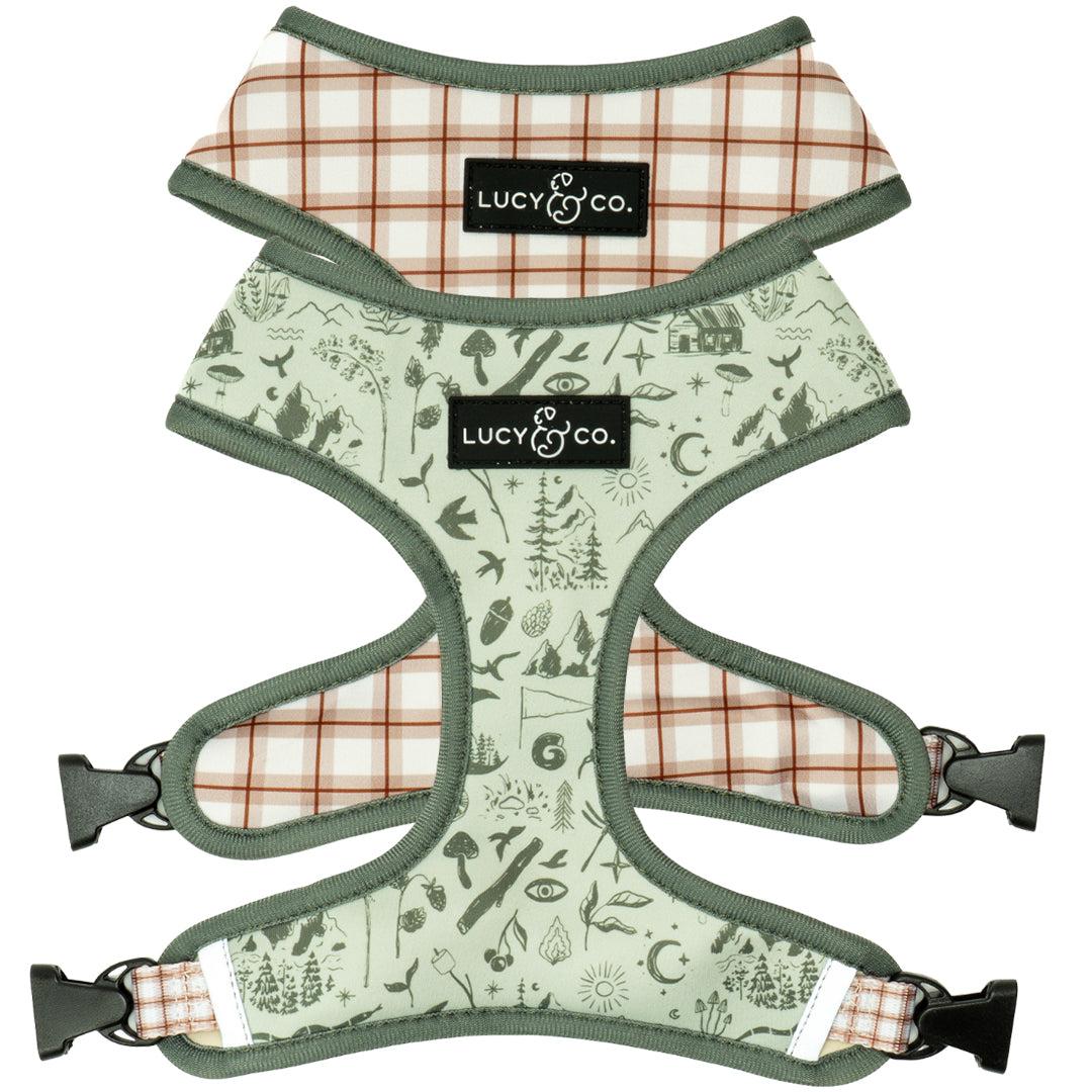 Lucy & Co. Dog Reversible Harness, Camp Out, X-Small