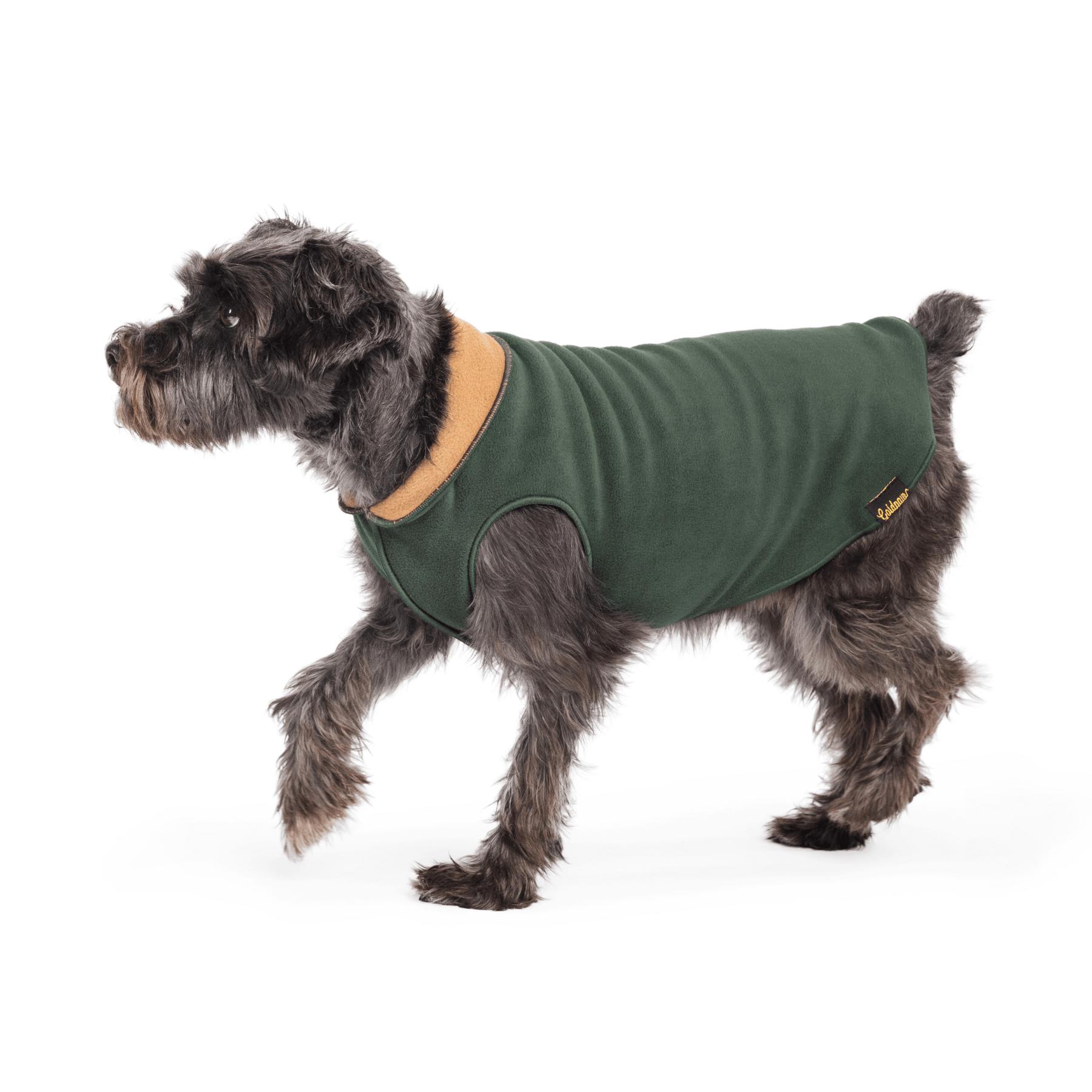 Goldpaw Duluth Double Fleece Dog Coat, Hunter Green/Chipmunk, 26