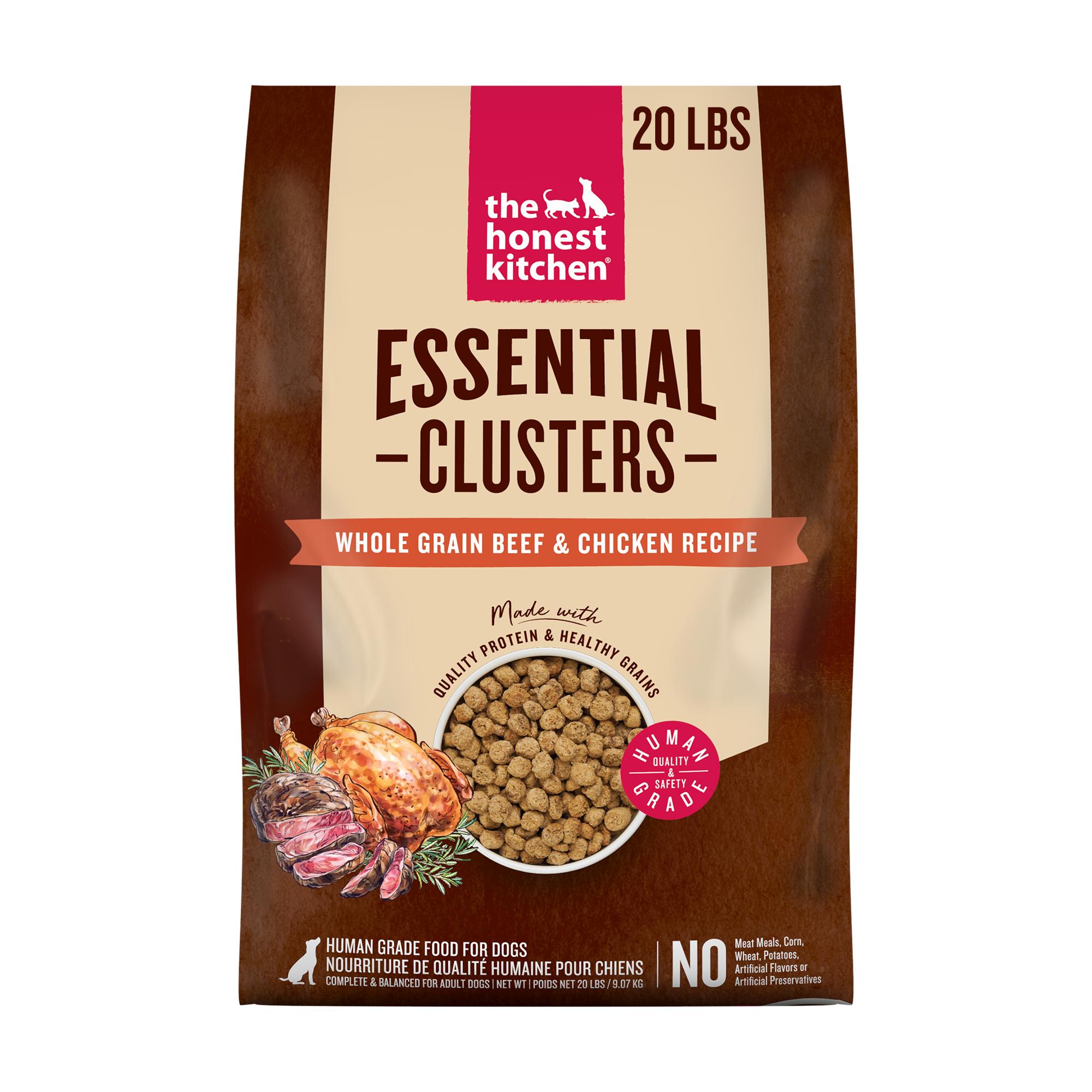 The Honest Kitchen Essential Clusters Whole Grain Beef & Chicken Dry Dog Food, 20-lb