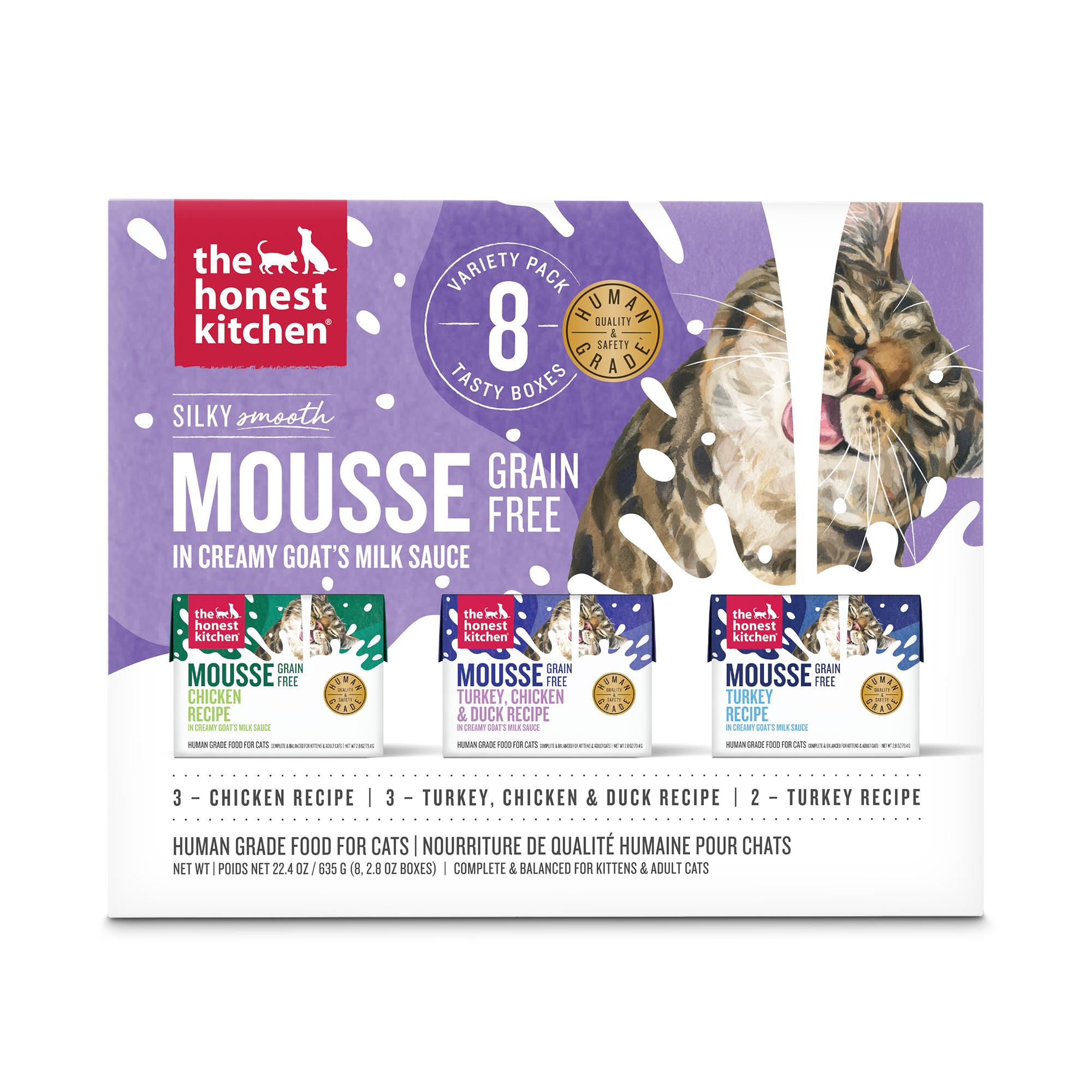 The Honest Kitchen Mousse in Goat's Milk Variety Pack Grain-Free Wet Cat Food