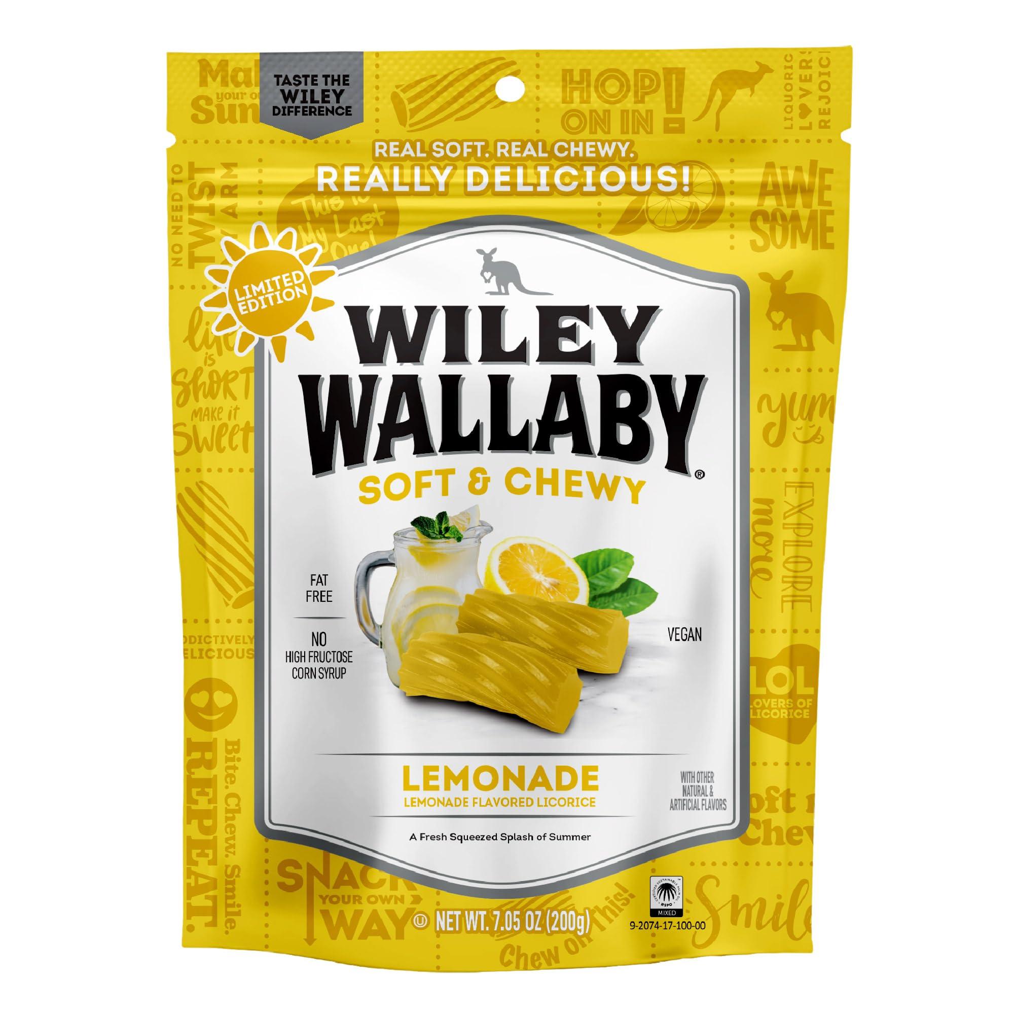 Wiley Wallaby Lemonade Licorice Soft & Chewy Treats, 7.05-oz