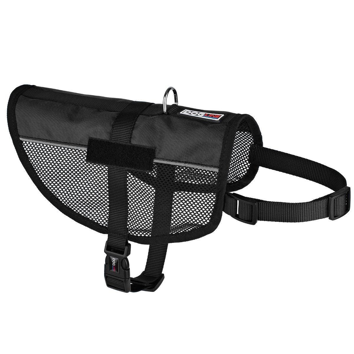 Dogline MaxAire Mesh Dog Vest, Black, 13-16-in