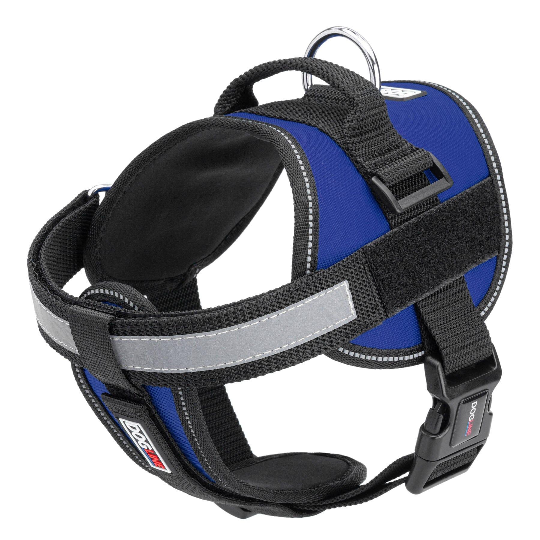 Dogline Unimax Multi-Purpose Dog Harness, Blue, 15-19-in