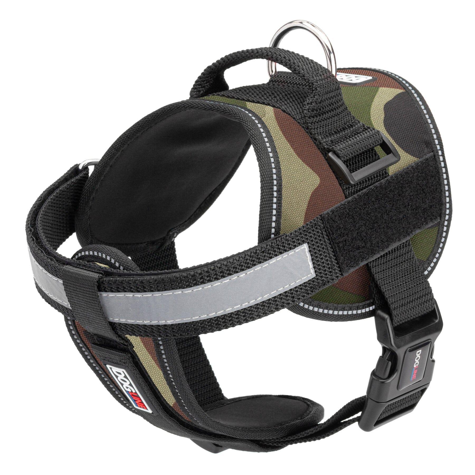 Dogline Unimax Multi-Purpose Dog Harness, Green Camo, 18-25-in