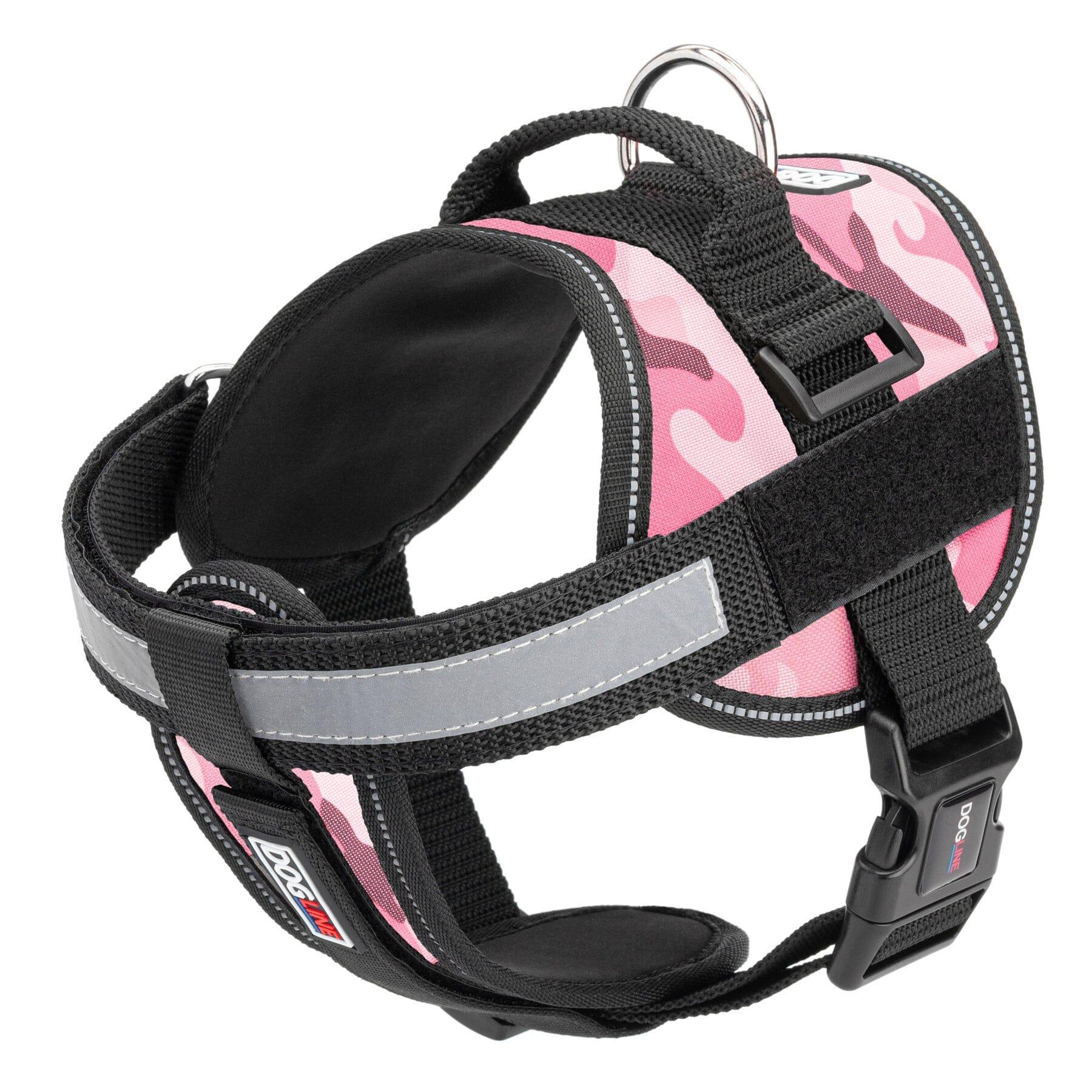 Dogline Unimax Multi-Purpose Dog Harness, Pink Camo, 22-30-in