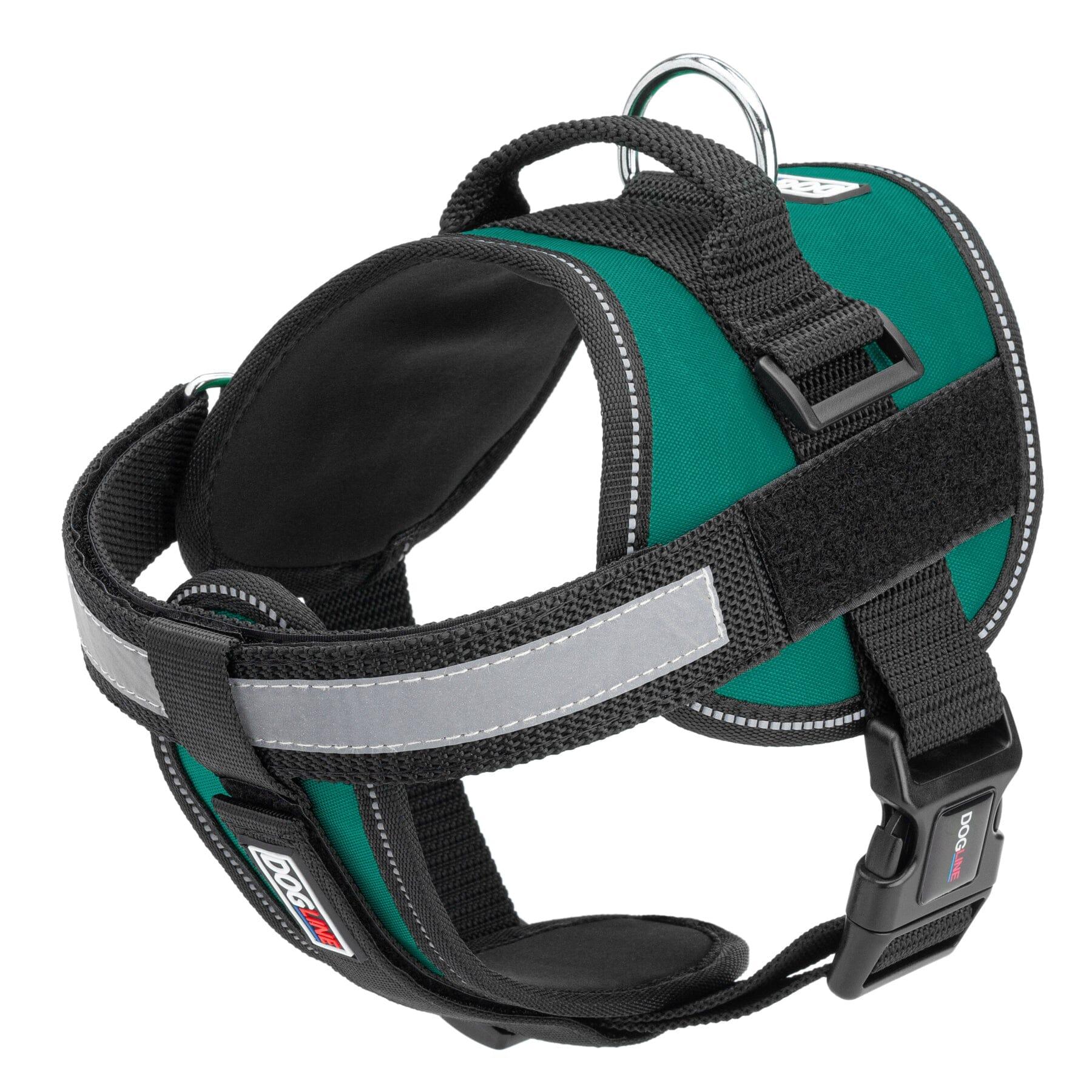 Dogline Unimax Multi-Purpose Dog Harness, Teal, 22-30-in