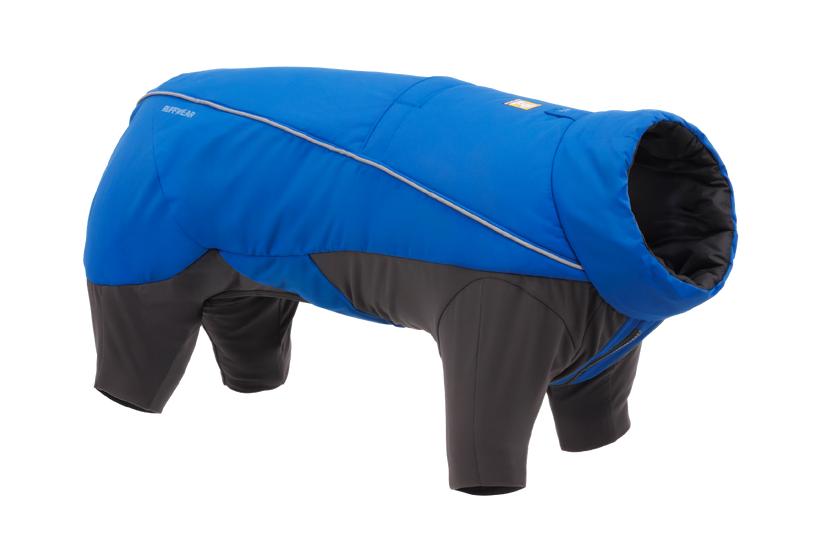 Ruffwear Vert Coverall Dog Snow Suit, Blue Pool