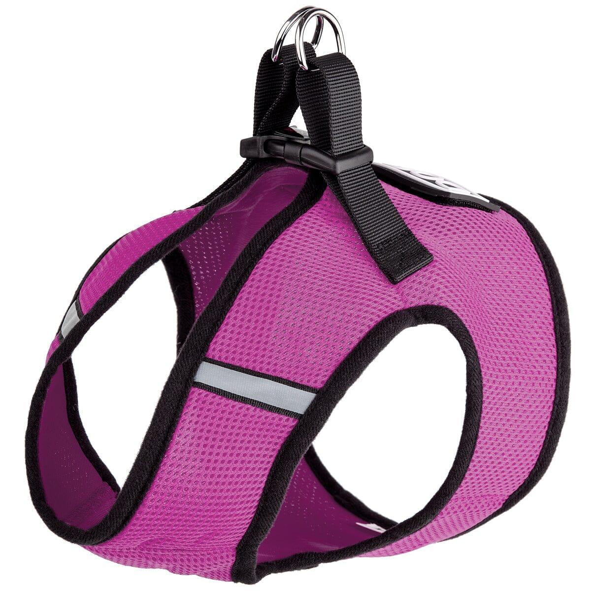 Dogline Boston Nylon Mesh Step-In Dog Harness, Hot Pink, 12-14-in