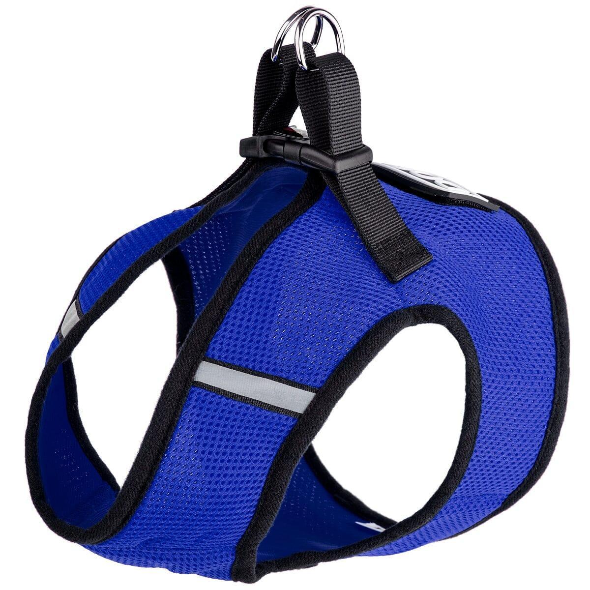 Dogline Boston Nylon Mesh Step-In Dog Harness, Royal Blue, 14-16-in