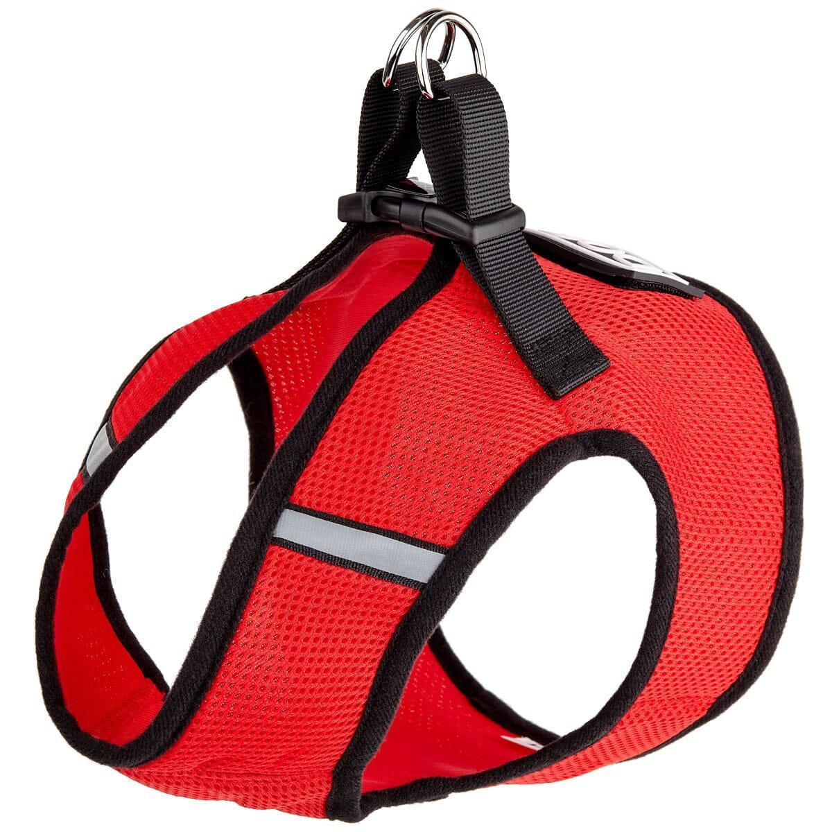 Dogline Boston Nylon Mesh Step-In Dog Harness, Red, 12-14-in